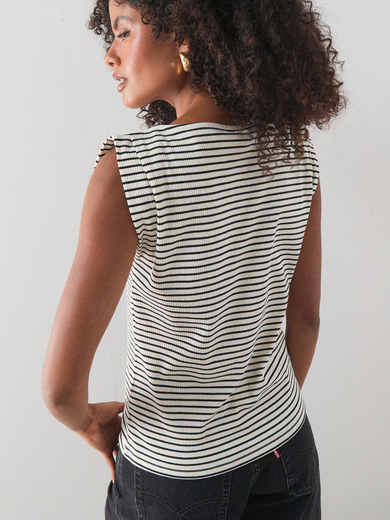 Image 2 of 6 of The Very Collection Ruched Shoulder Ribbed Vest