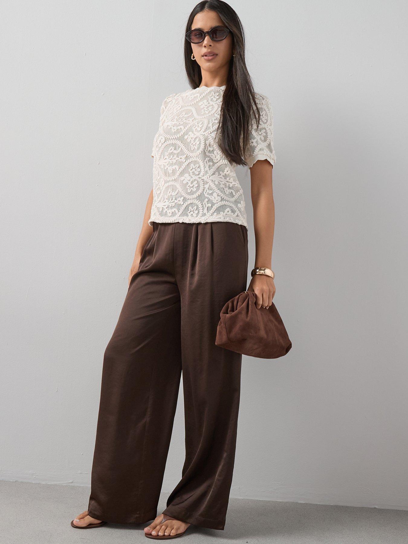 Image 3 of 7 of The Very Collection Cut Out Embroidered Short Sleeve Top