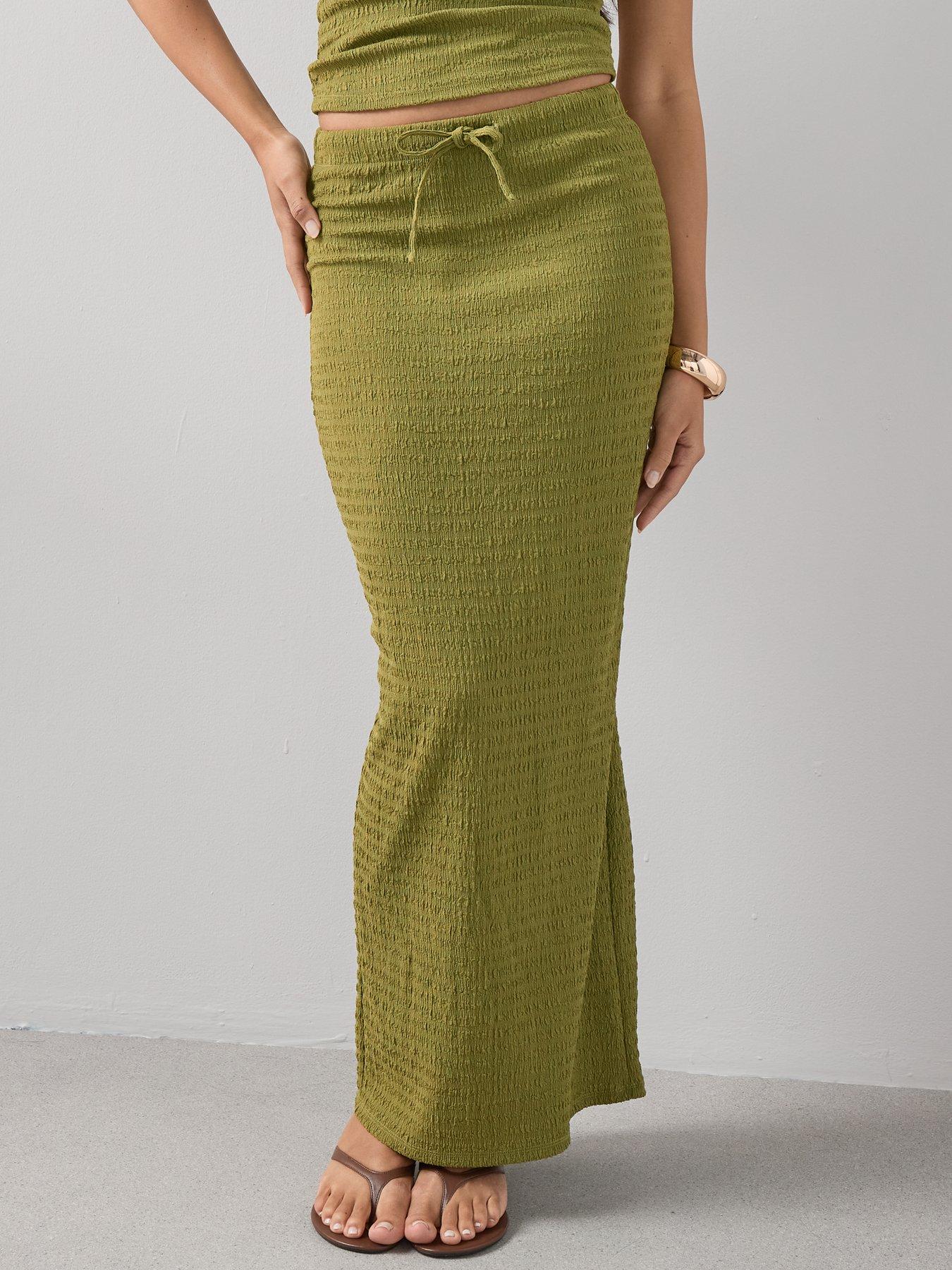 Image 5 of 6 of The Very Collection Drawstring Waist Midi Skirt Co-ord