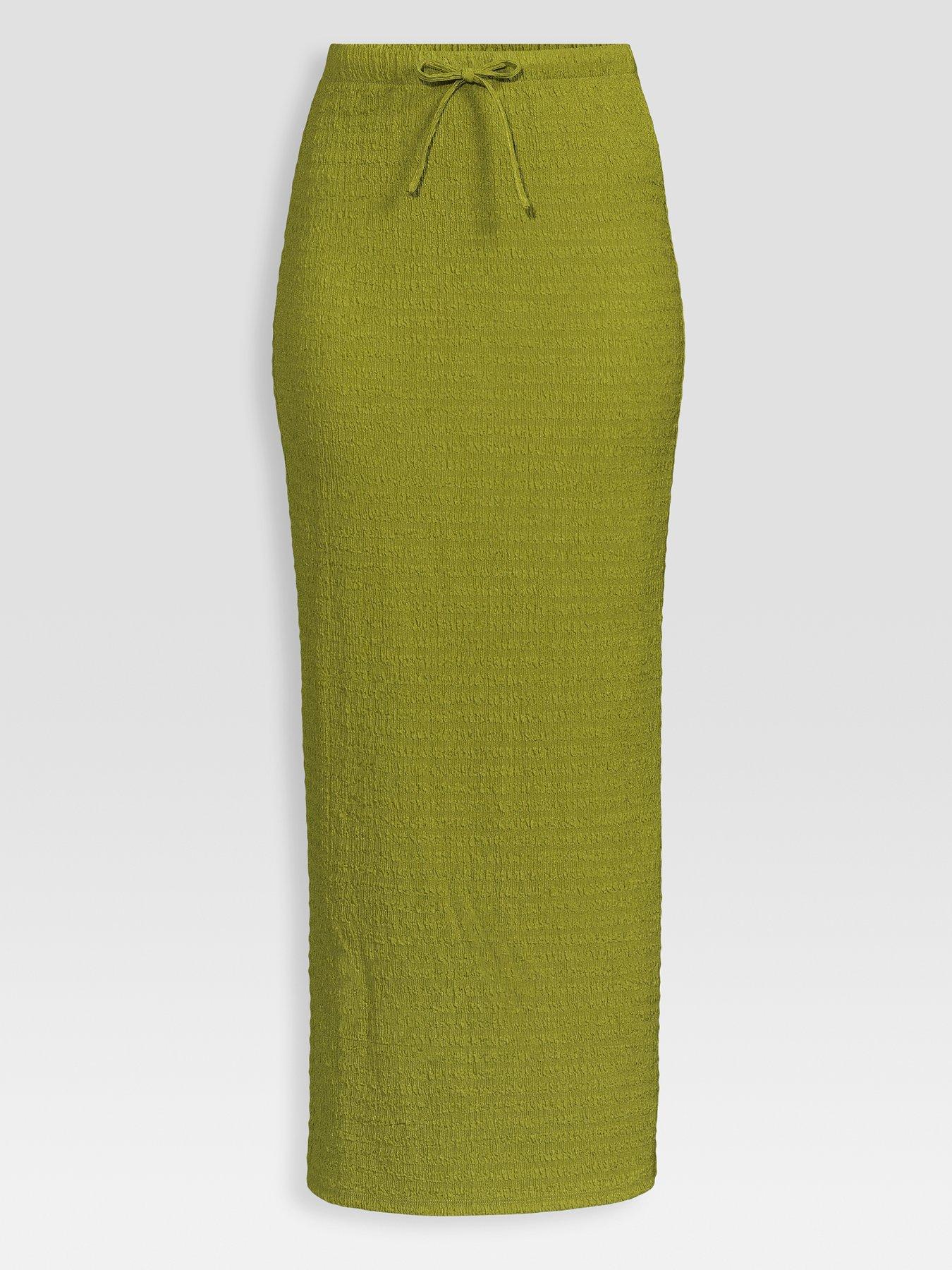 Image 6 of 6 of The Very Collection Drawstring Waist Midi Skirt Co-ord