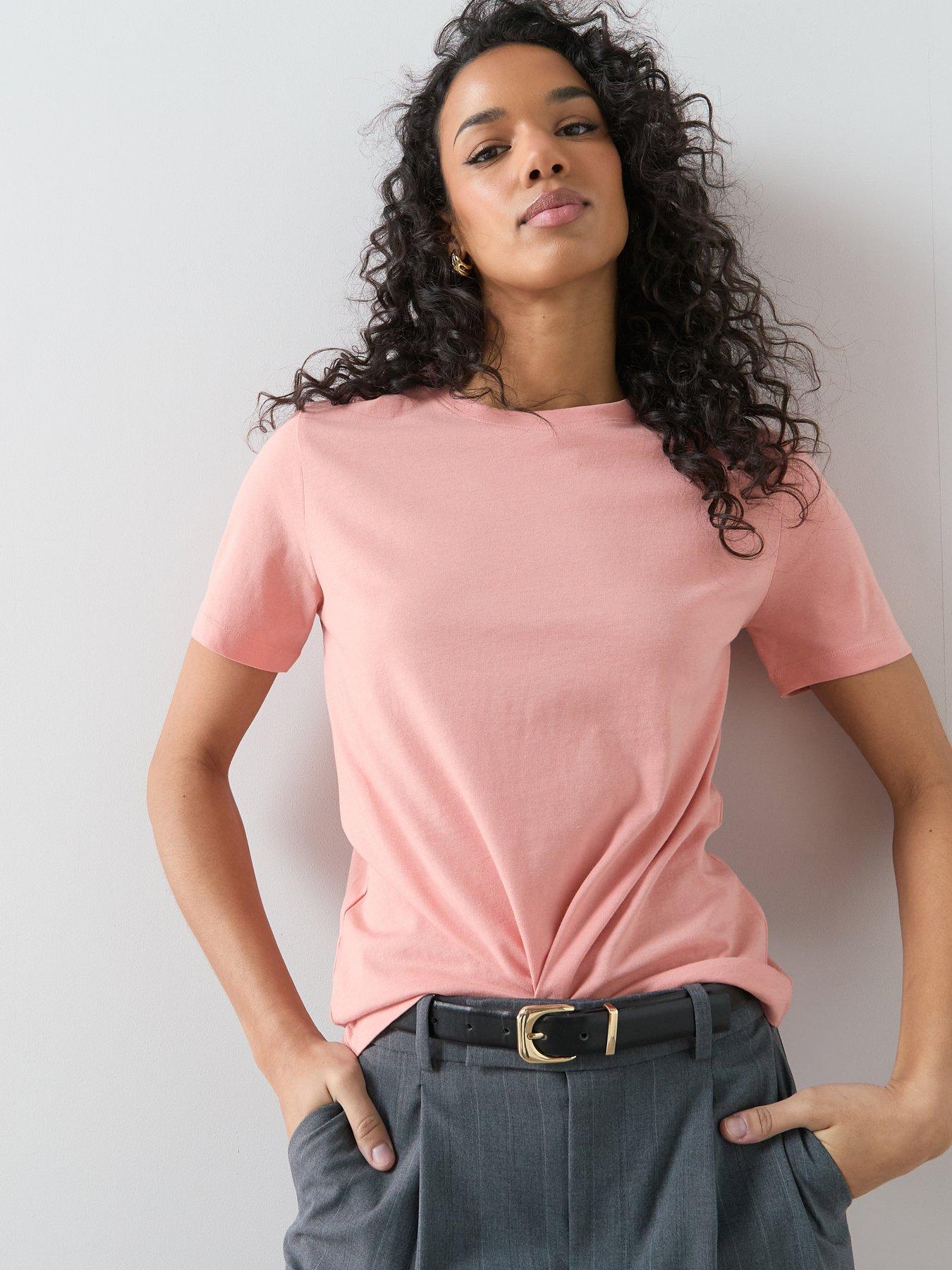 Image 1 of 6 of The Very Collection Essential Crew T-Shirt - Orange