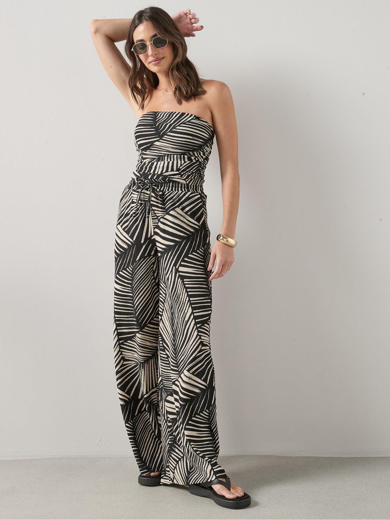The Very Collection Textured Stretch Wide Leg Trousers