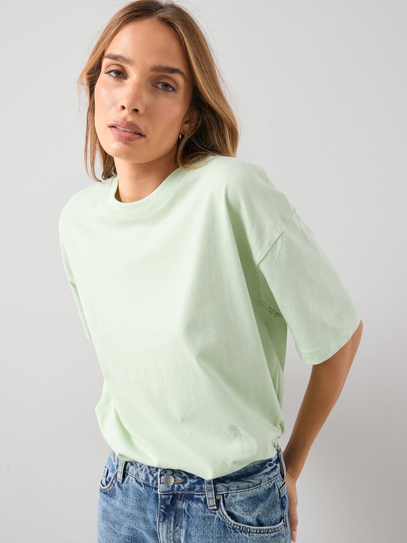 The Very Collection Crew Neck Oversized T-shirt - Lime Green