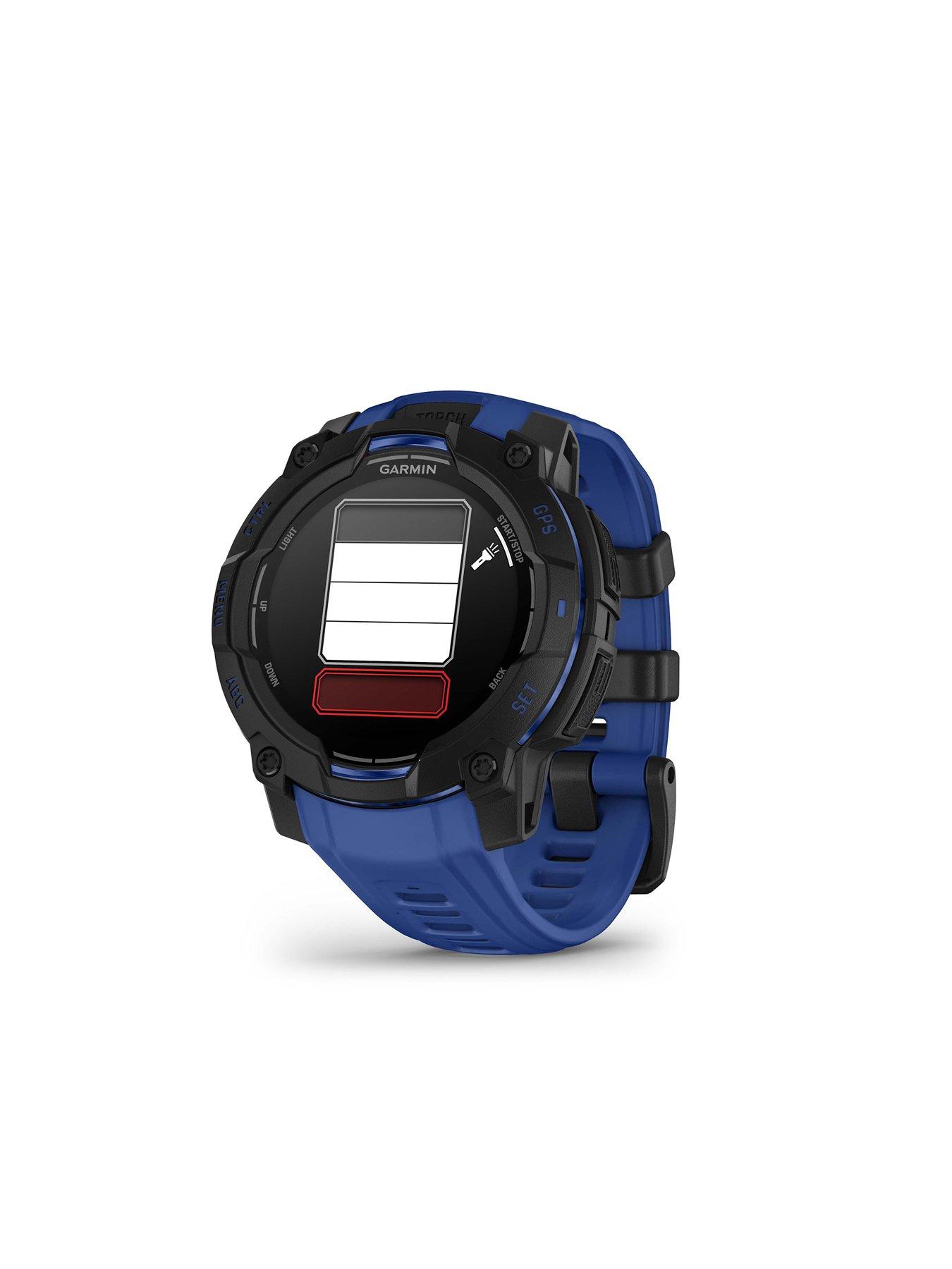 Image 3 of 7 of Garmin Instinct 3 45mm Smartwatch&nbsp;- Black with Bolt Blue Band