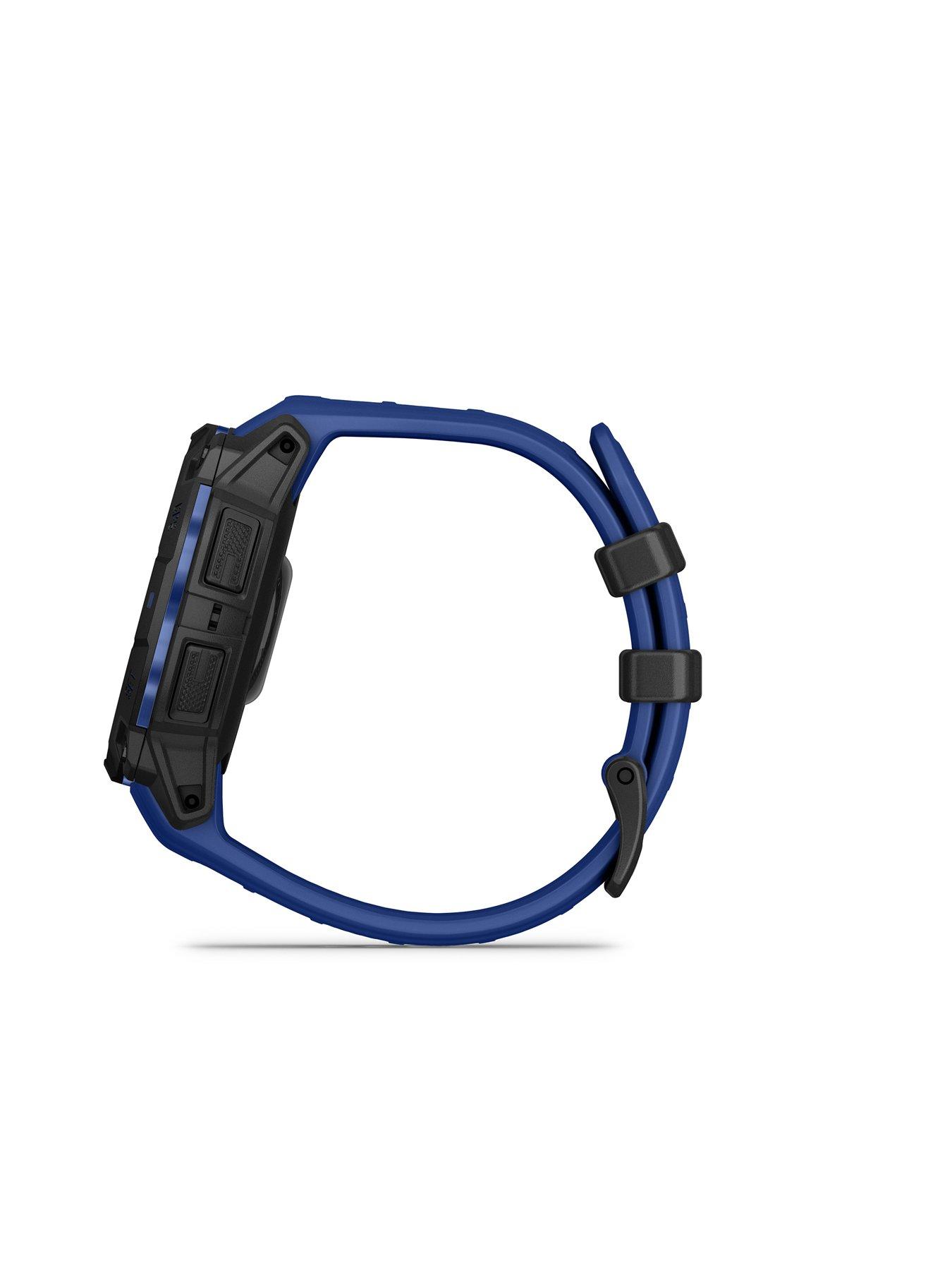 Image 4 of 7 of Garmin Instinct 3 45mm Smartwatch&nbsp;- Black with Bolt Blue Band