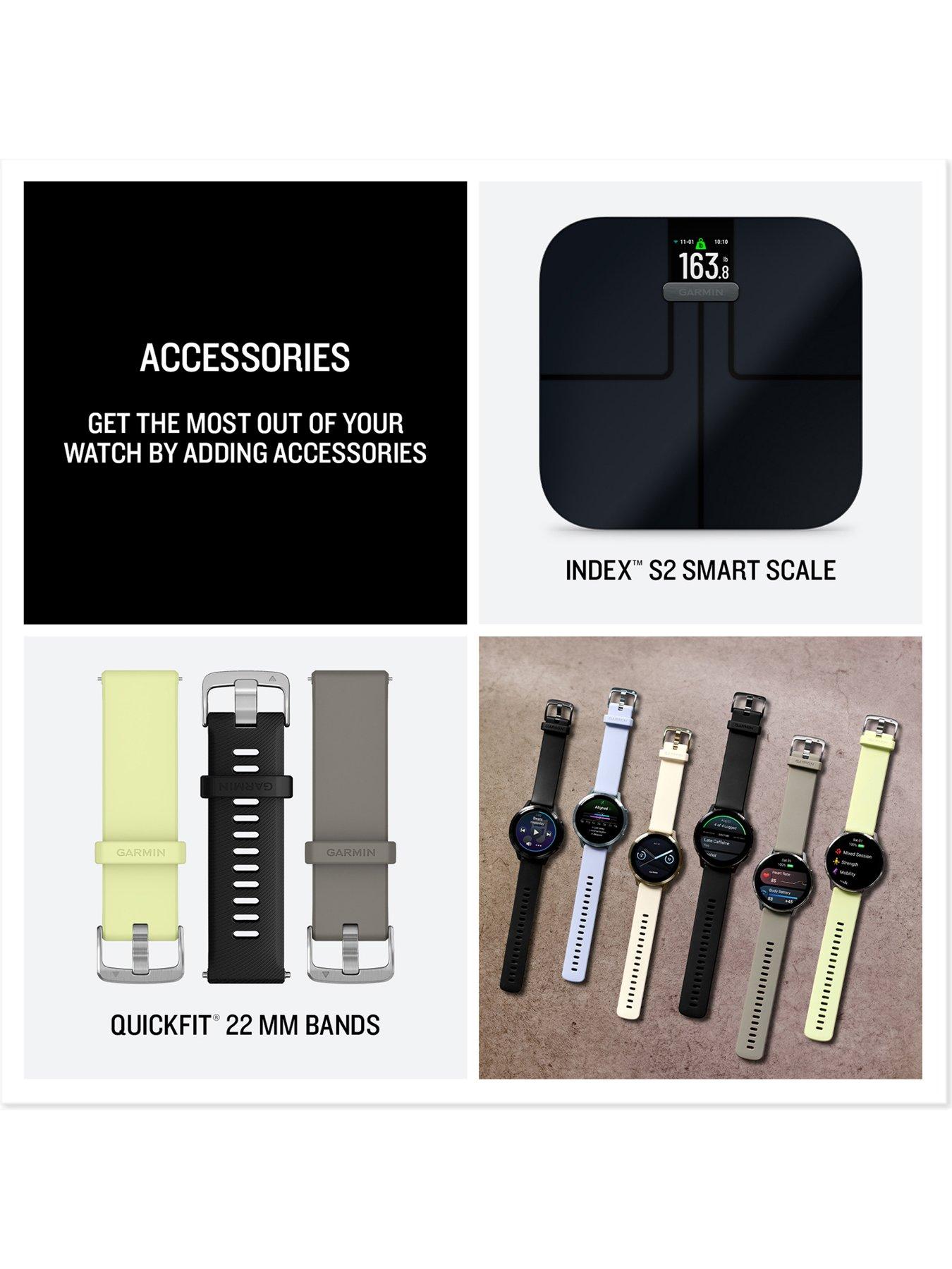 Image 6 of 7 of Garmin Garmin Venu 4 - 45mm, Silver Bezel with Citron Silicone Band