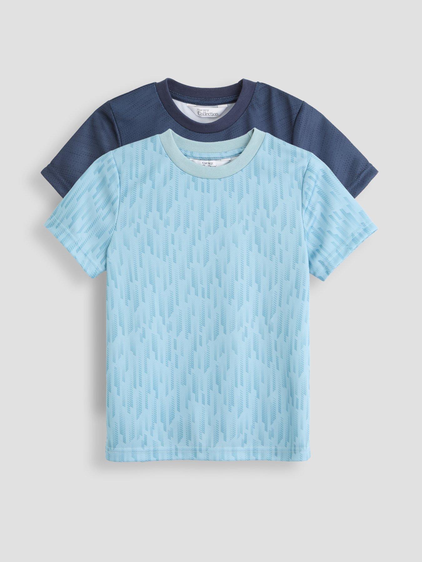 The Very Collection Boys 2 Pack Sports T-Shirts - Blue