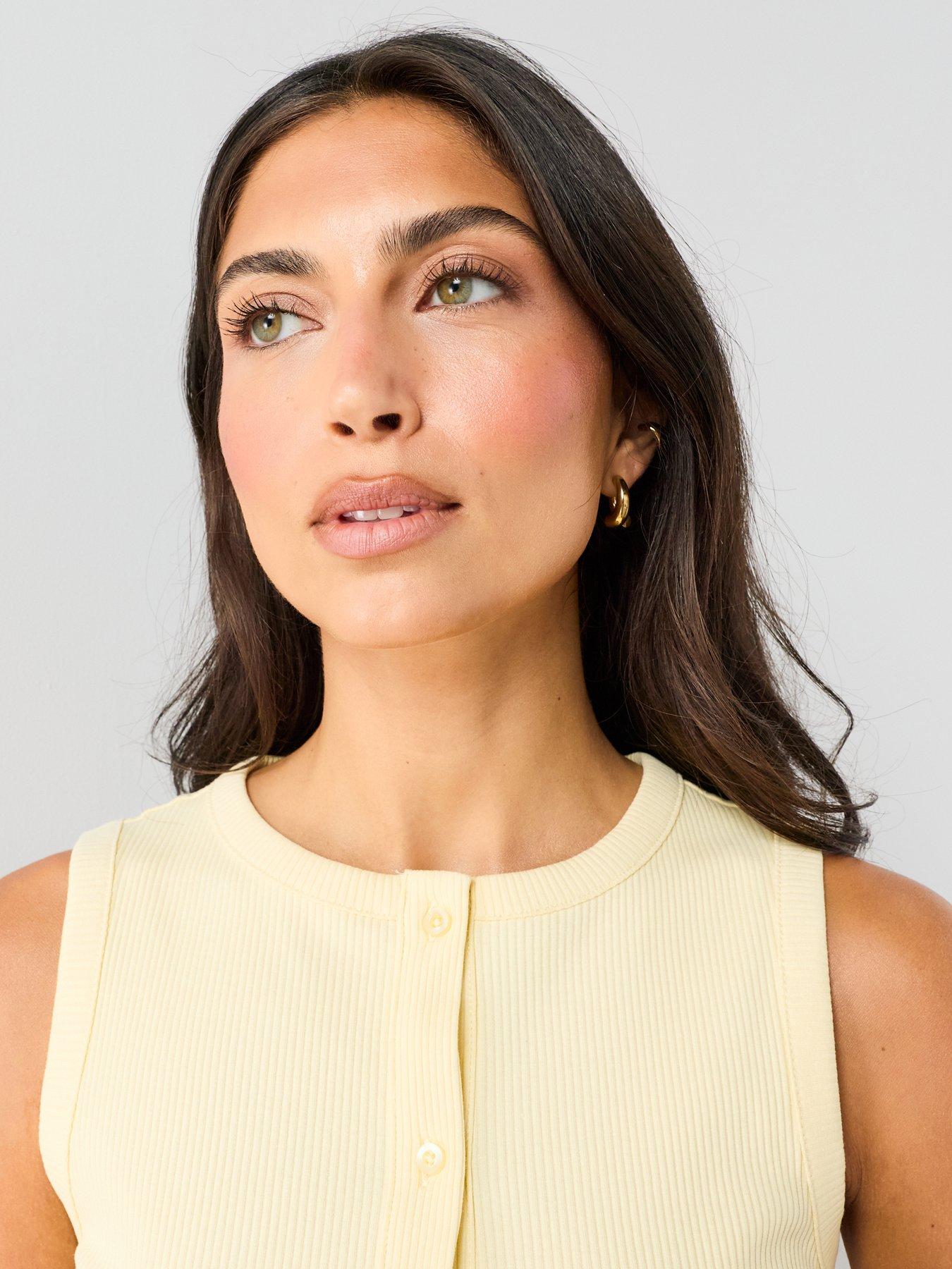 Image 5 of 7 of The Very Collection Button Through&nbsp;Ribbed Vest - Yellow