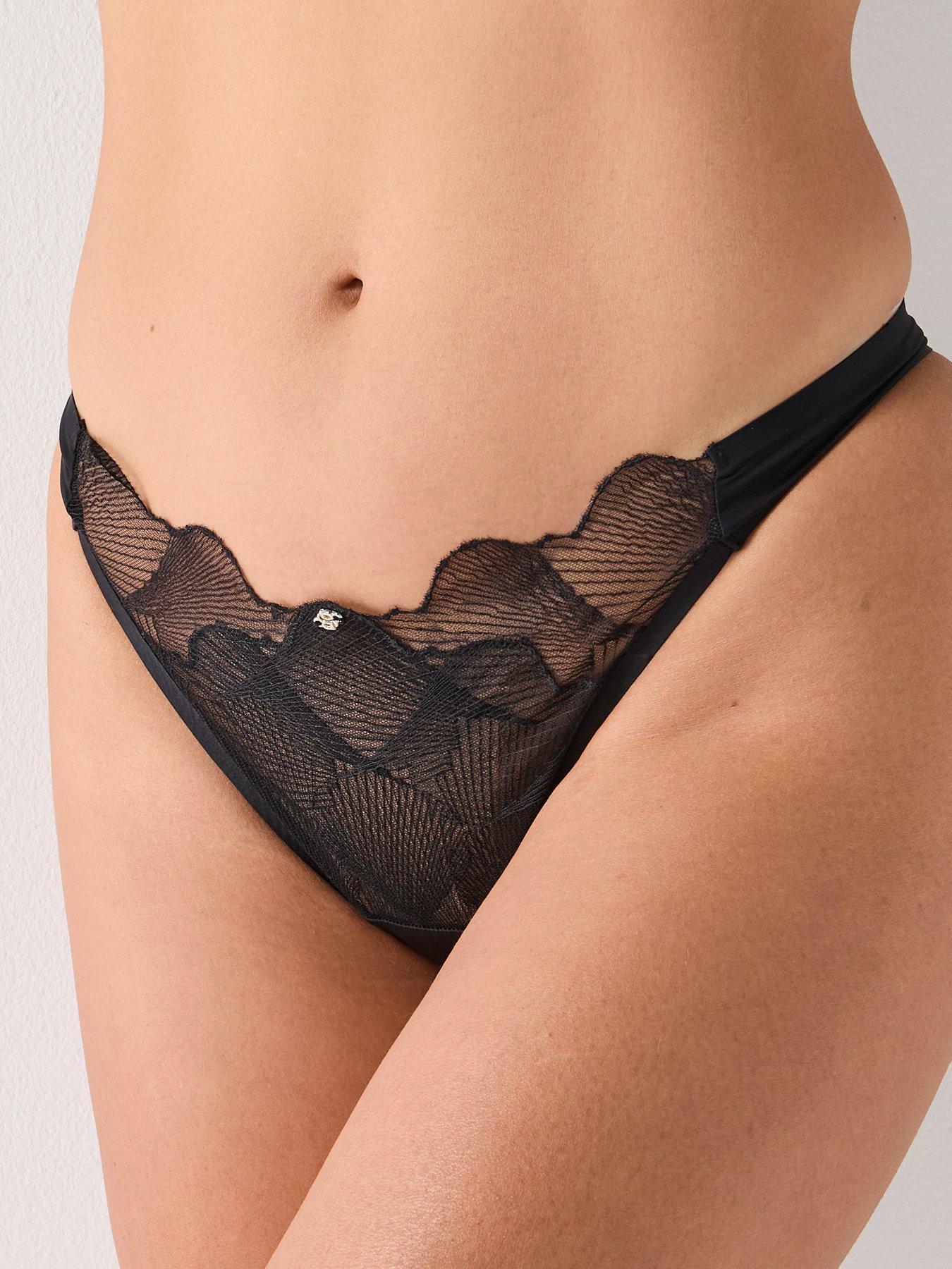 Image 4 of 4 of BOSS Lace Thong - Black