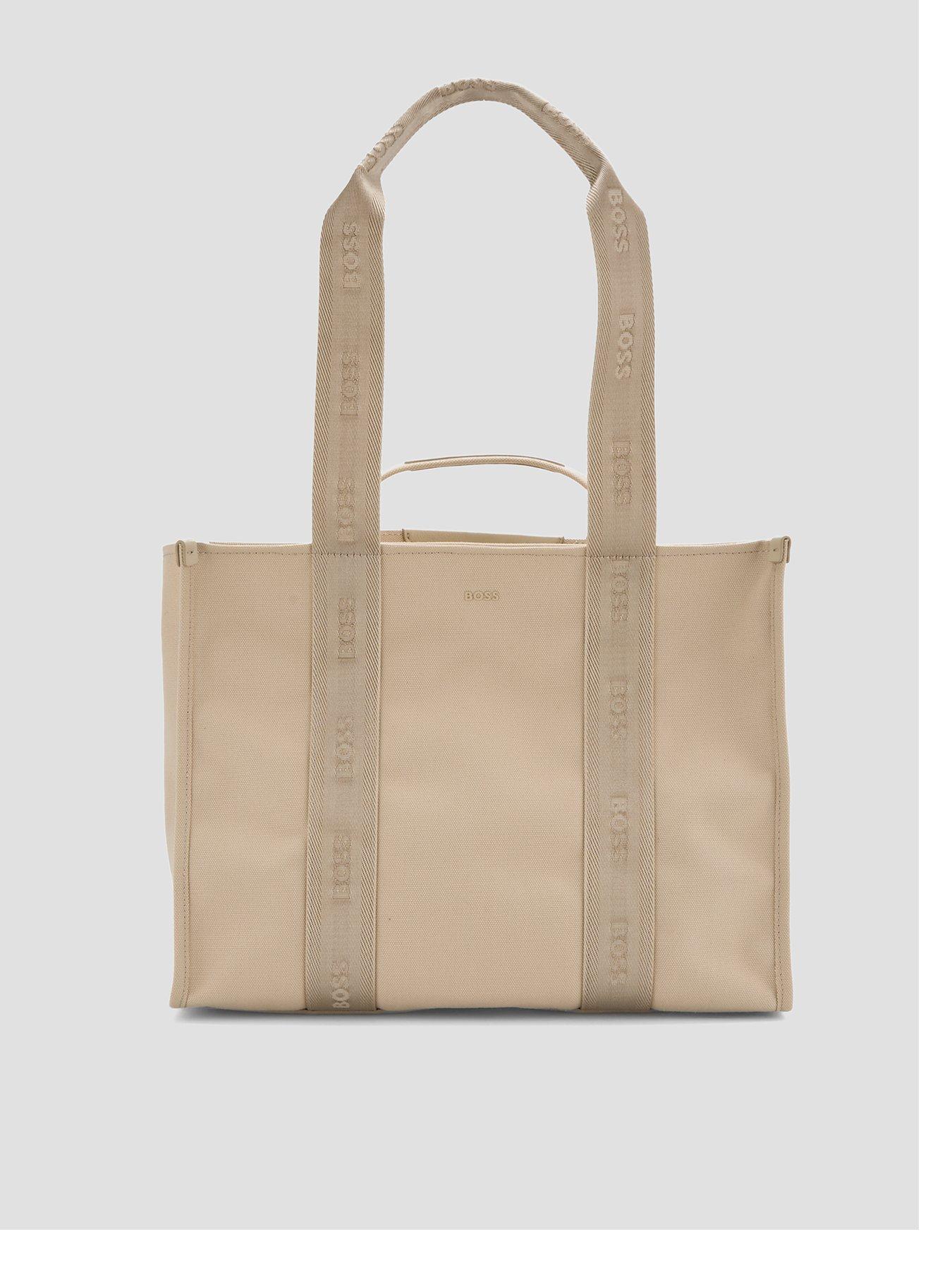 HUGO Sandy Canvas Tote Bag - Beige