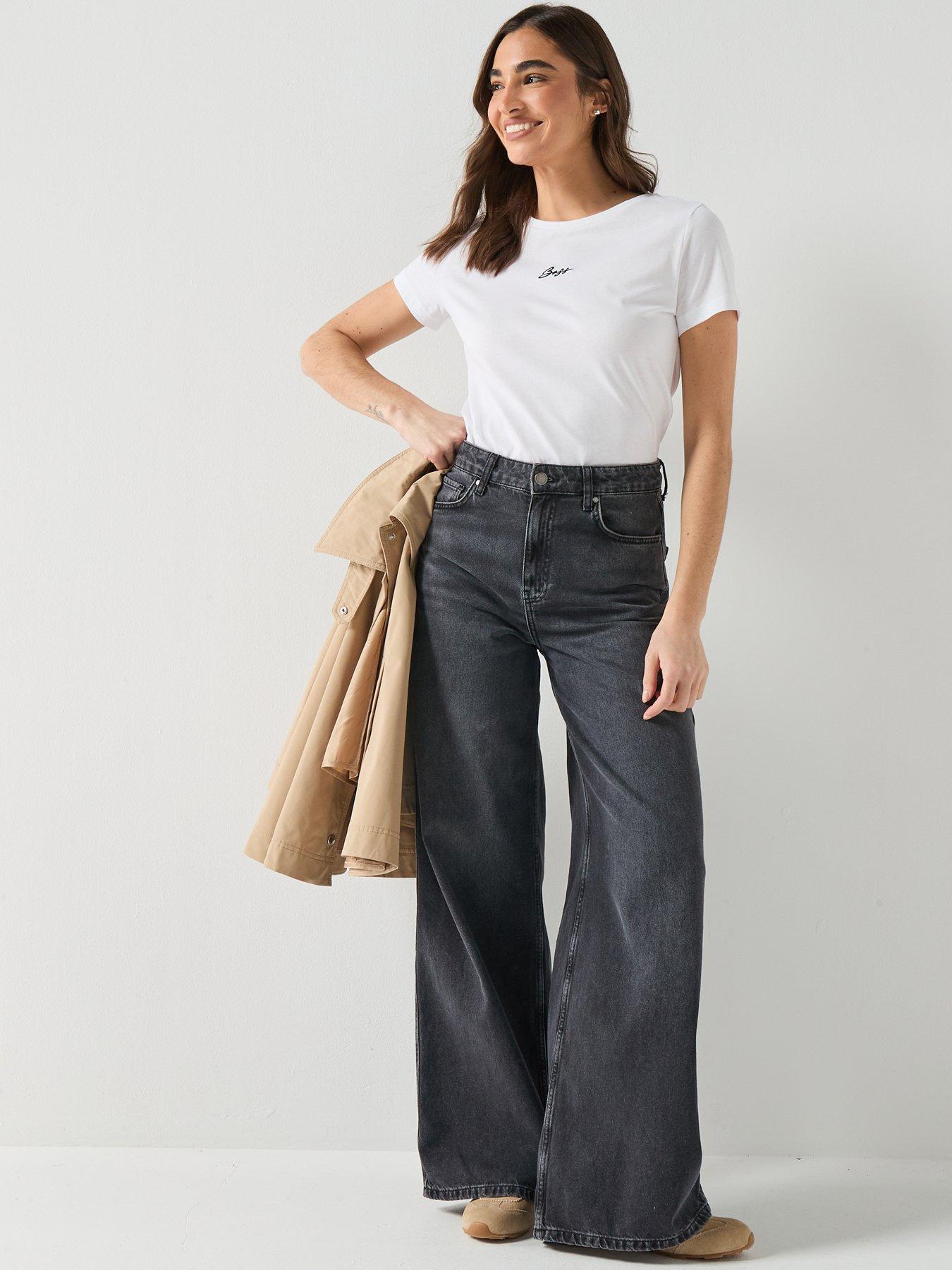 Image 3 of 6 of BOSS Elove Embroidered Top - White