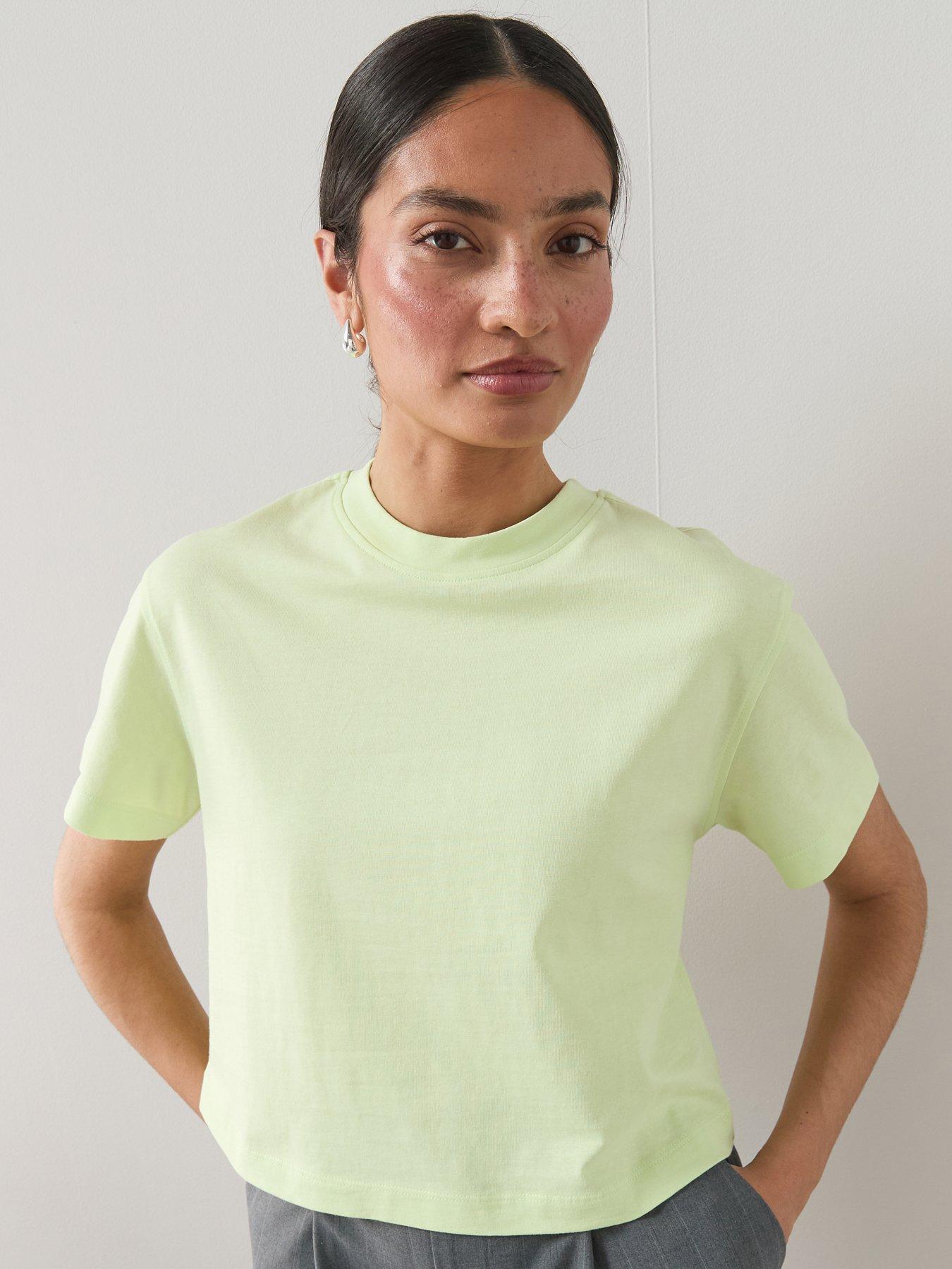 The Very Collection Heavyweight Boxy Cotton T-Shirt - Green