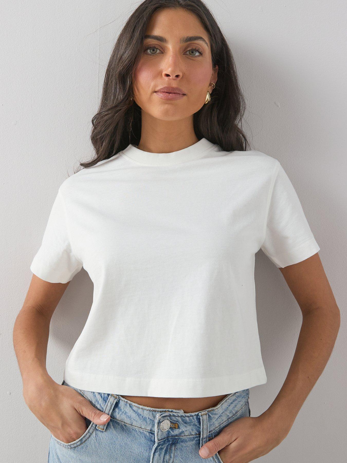 The Very Collection Heavyweight Cotton Relaxed Short Sleeve T-shirt - White