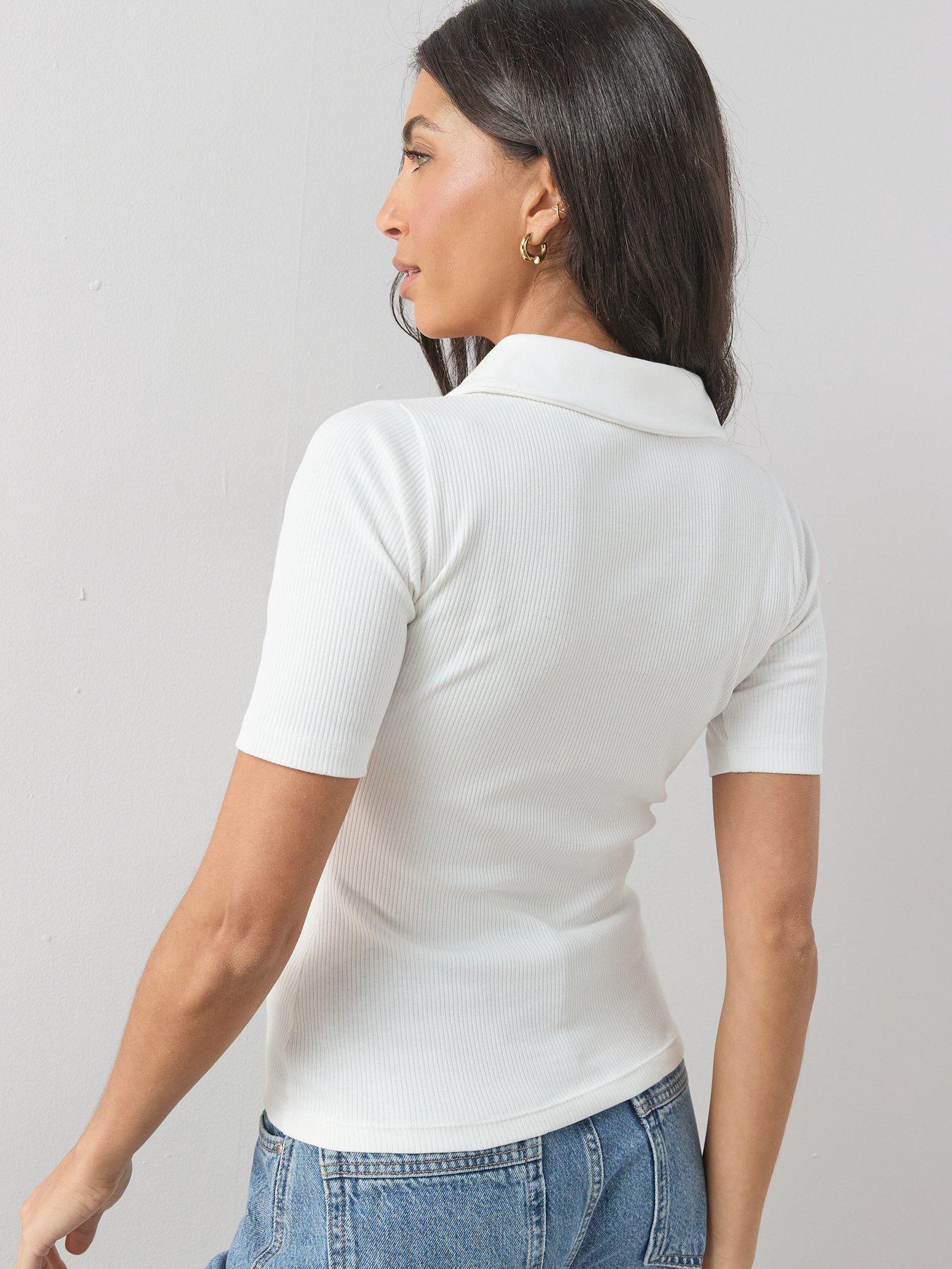 Image 2 of 7 of The Very Collection Short Sleeve Fitted Ribbed Polo Shirt