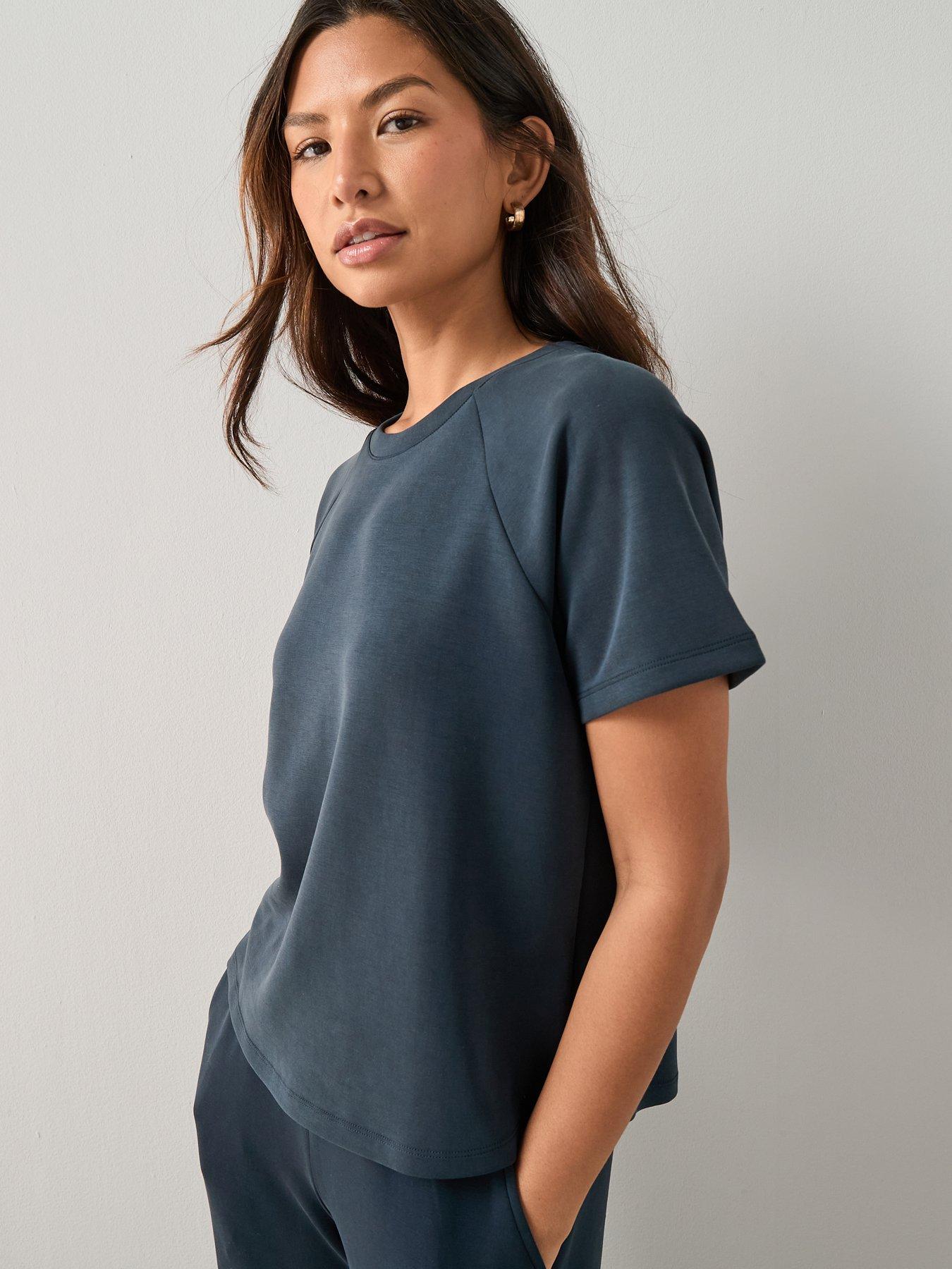 The Very Collection Modal Mix T-Shirt - Navy