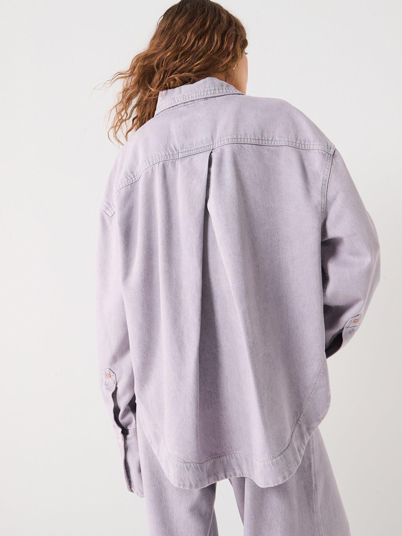 Image 2 of 6 of BOSS Oversized Denim Overshirt - Blue