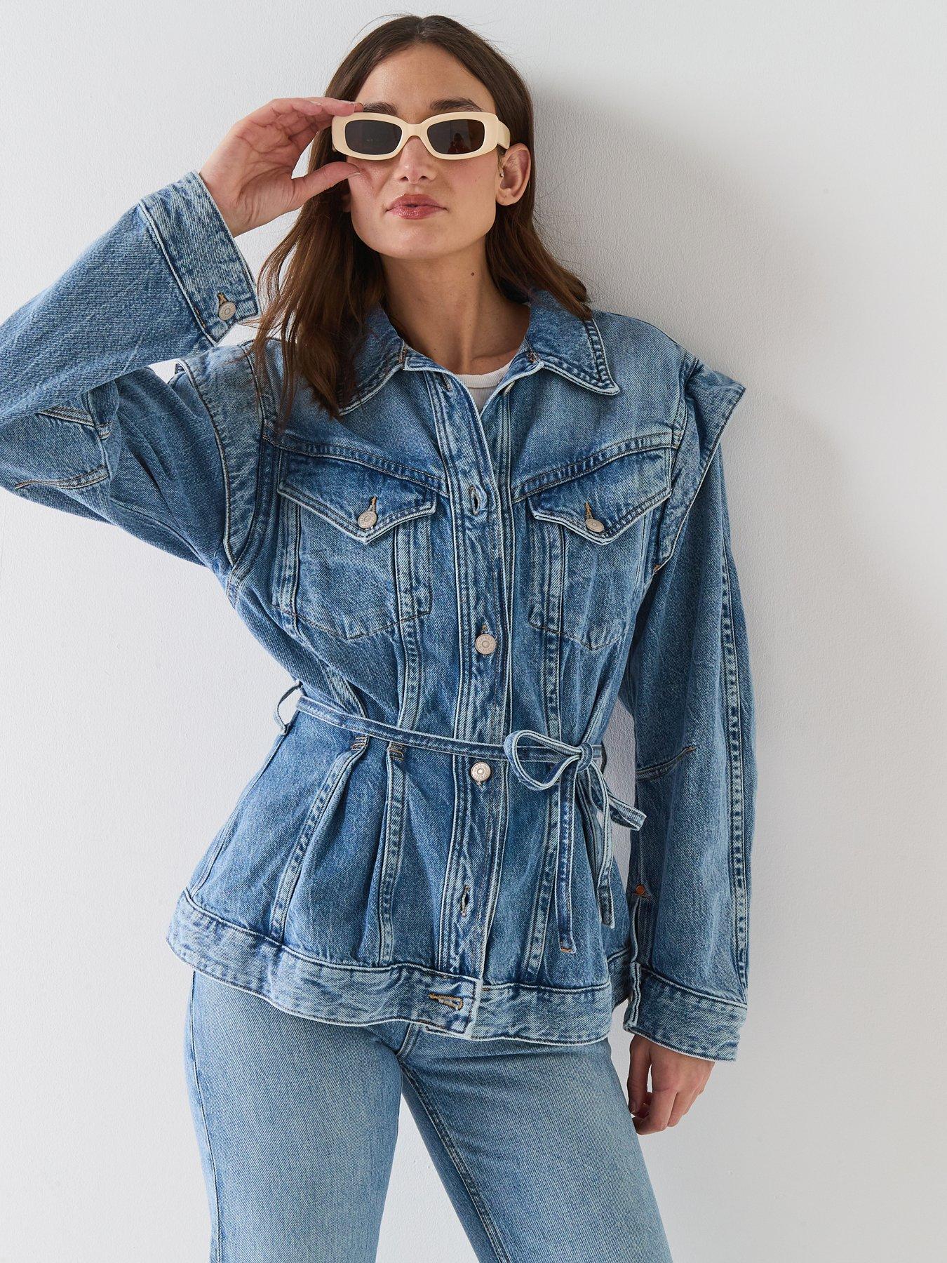 BOSS Denim Cinched Jacket - Blue