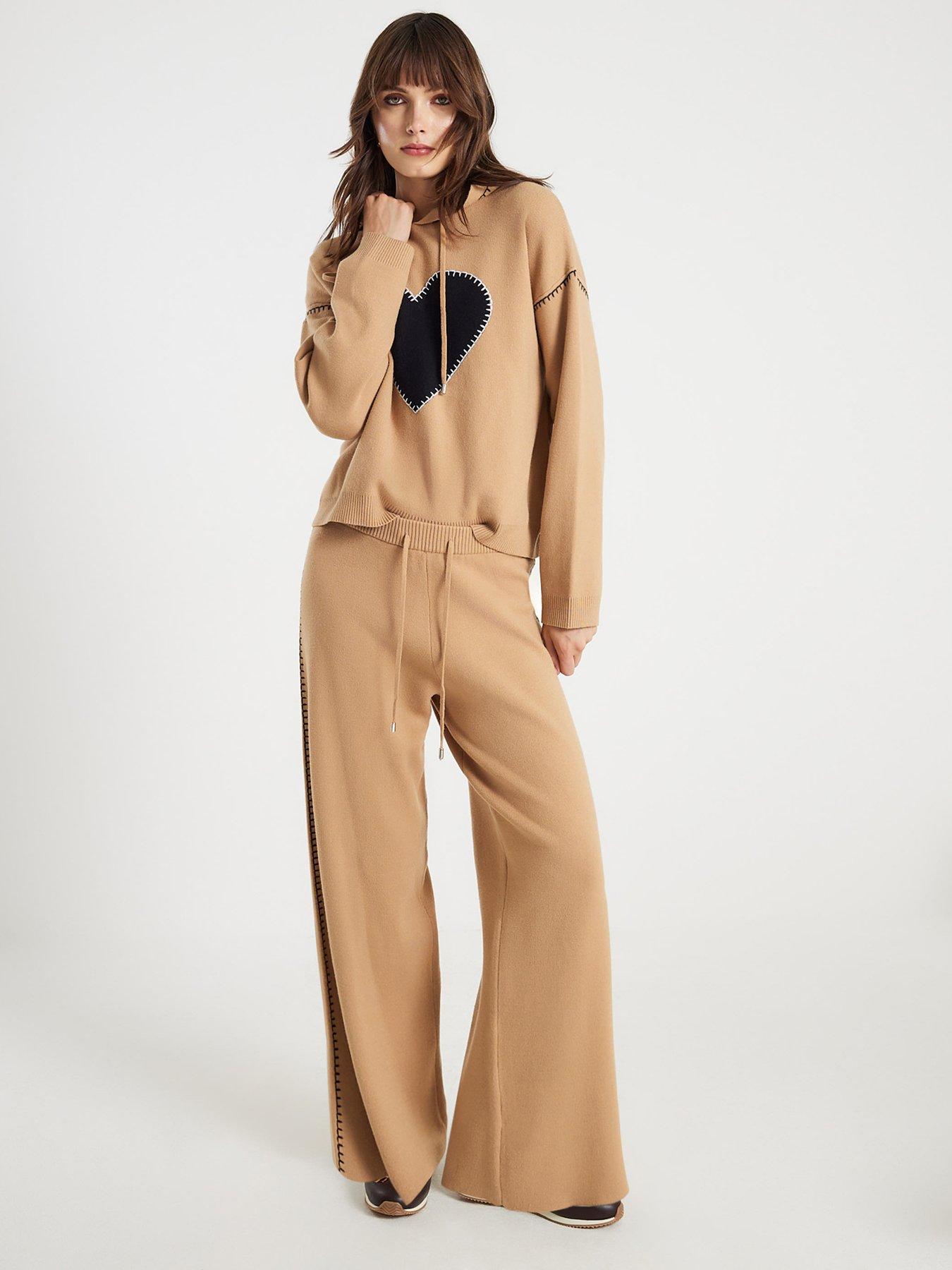 River Island Knitted Heart Trouser - Brown