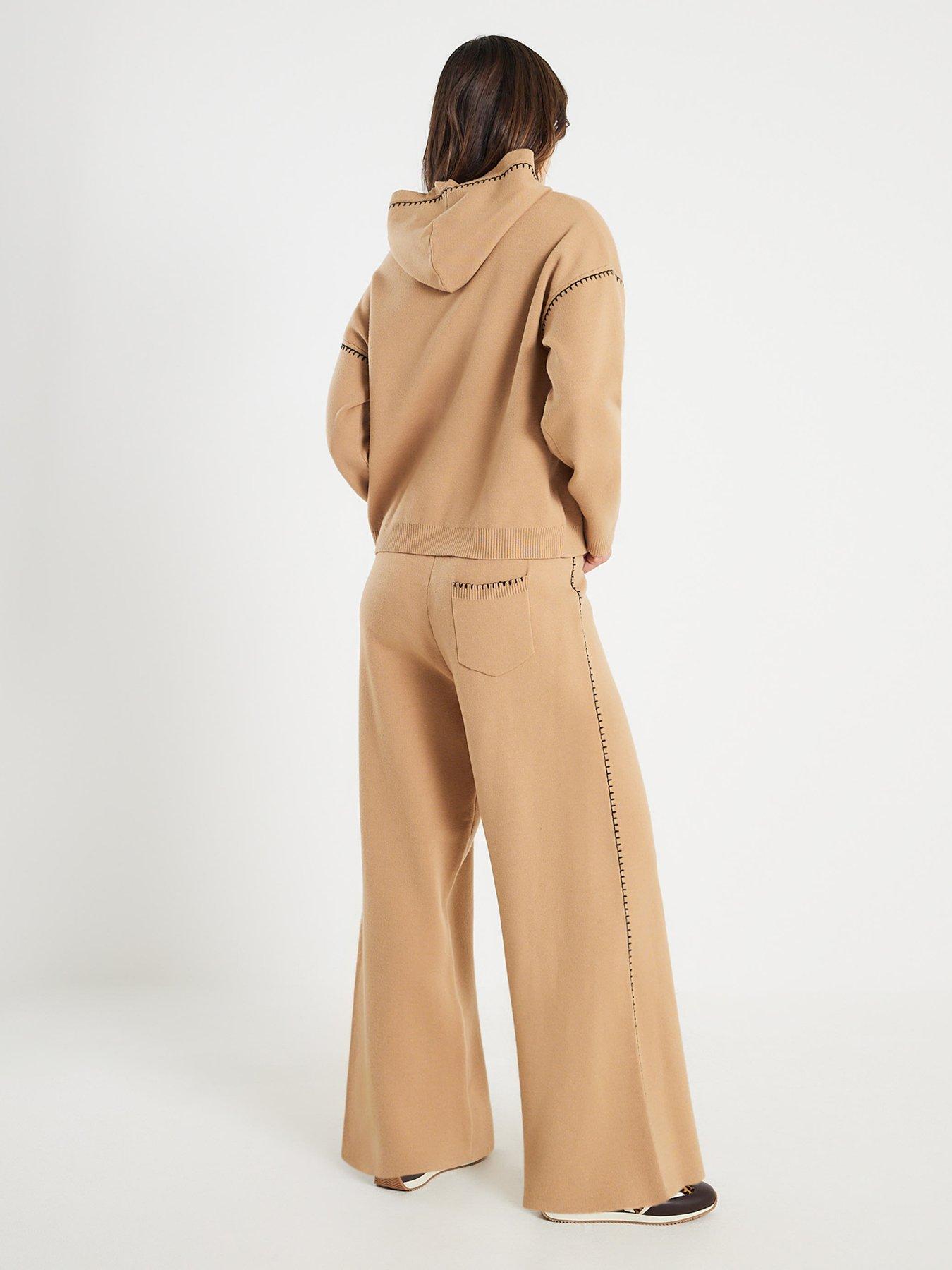 Image 2 of 4 of River Island Knitted Heart Trouser - Brown