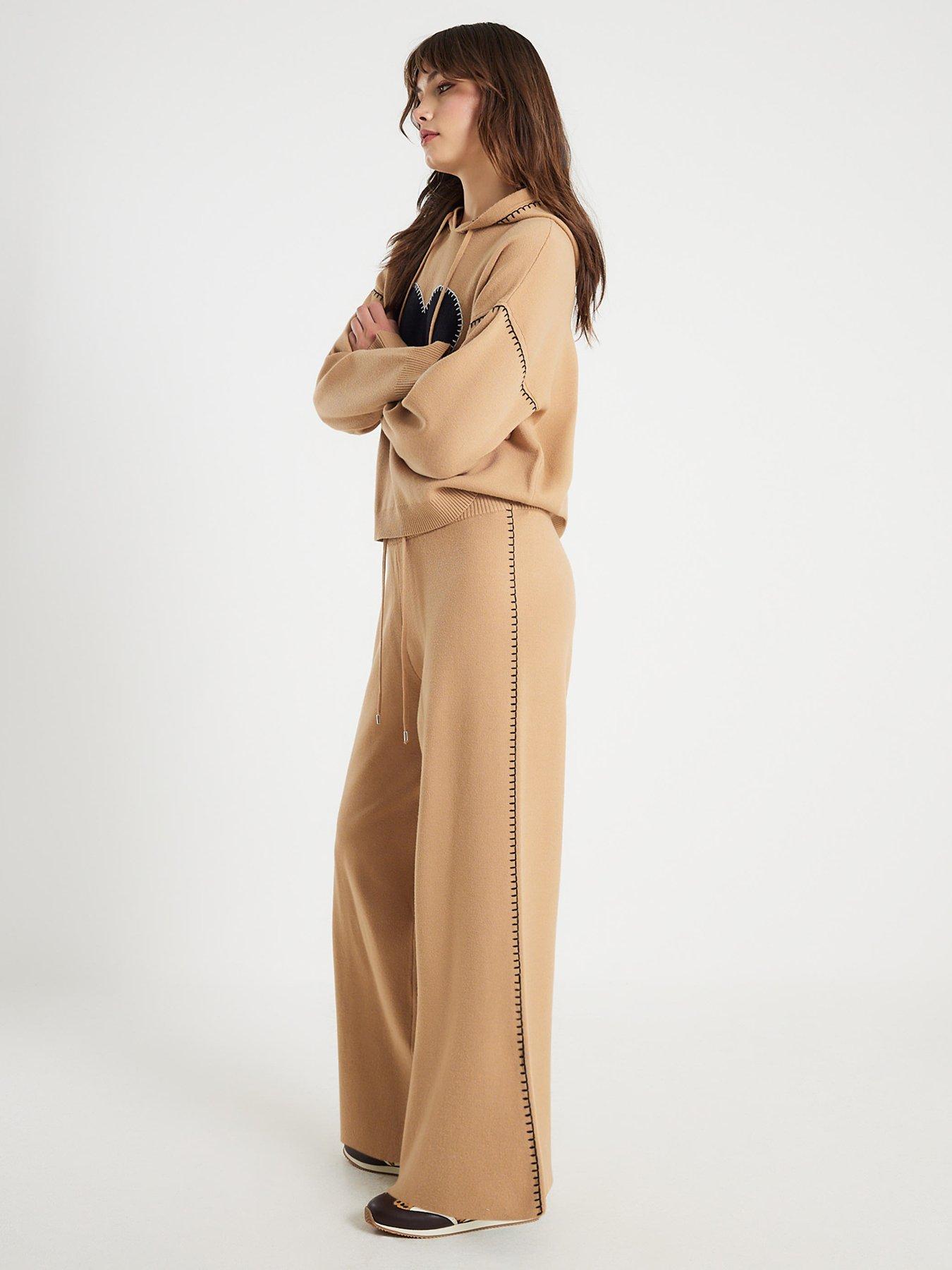 Image 3 of 4 of River Island Knitted Heart Trouser - Brown