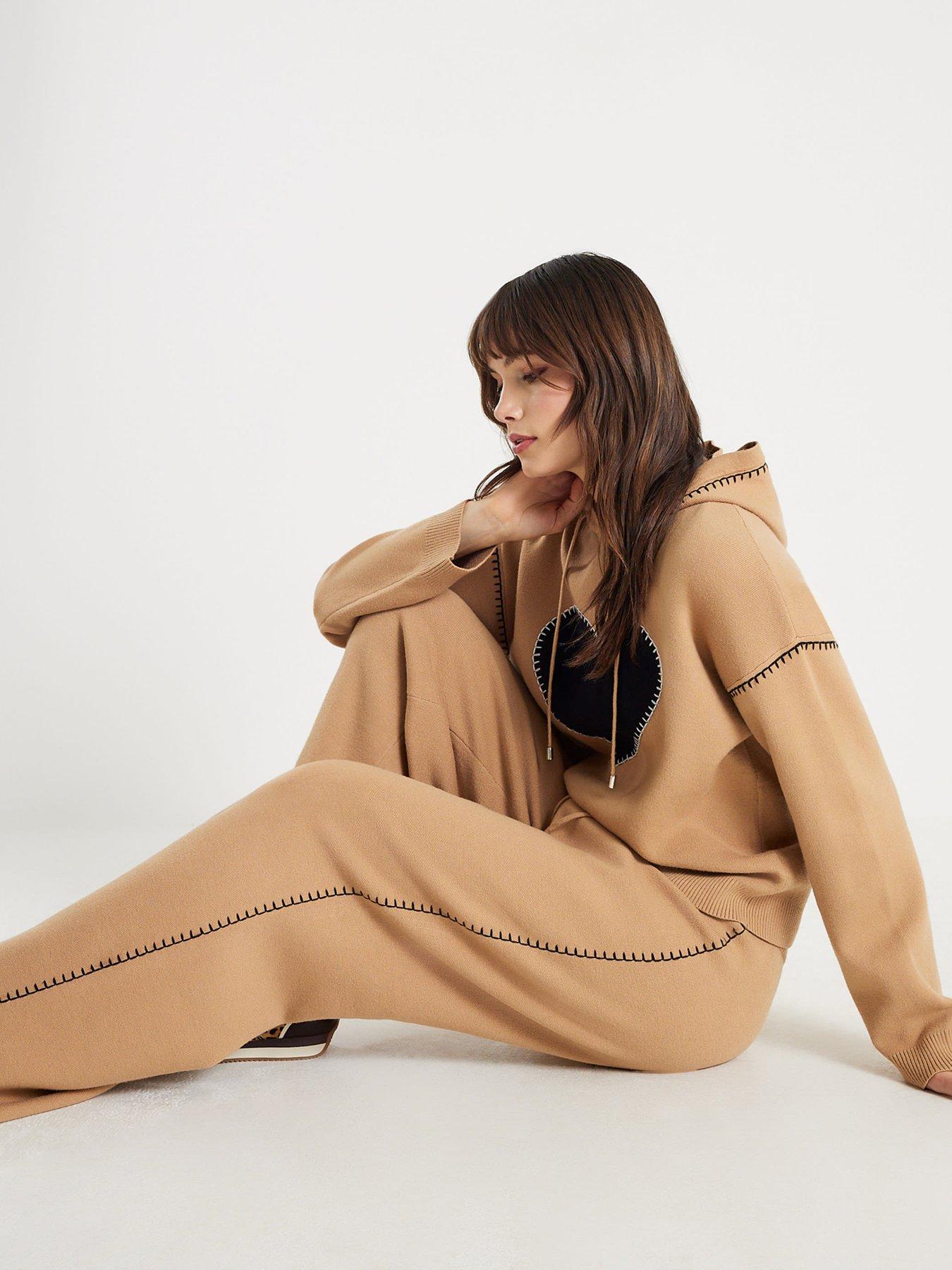 Image 4 of 4 of River Island Knitted Heart Trouser - Brown