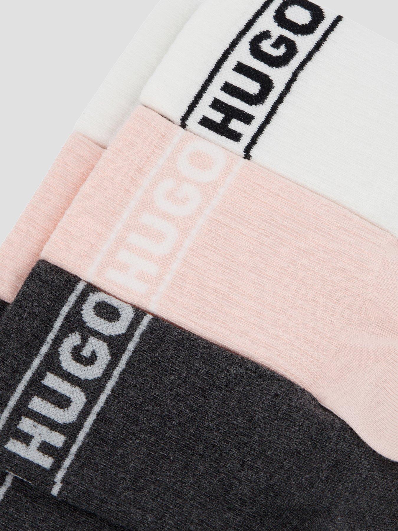 Image 3 of 3 of HUGO 3 Pack Logo Socks - Multi