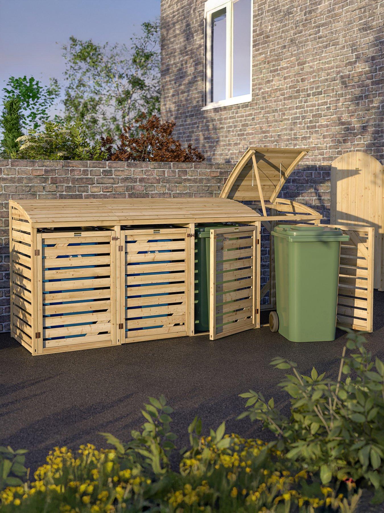 Image 1 of 7 of Rowlinson Classic Quadruple Bin Store