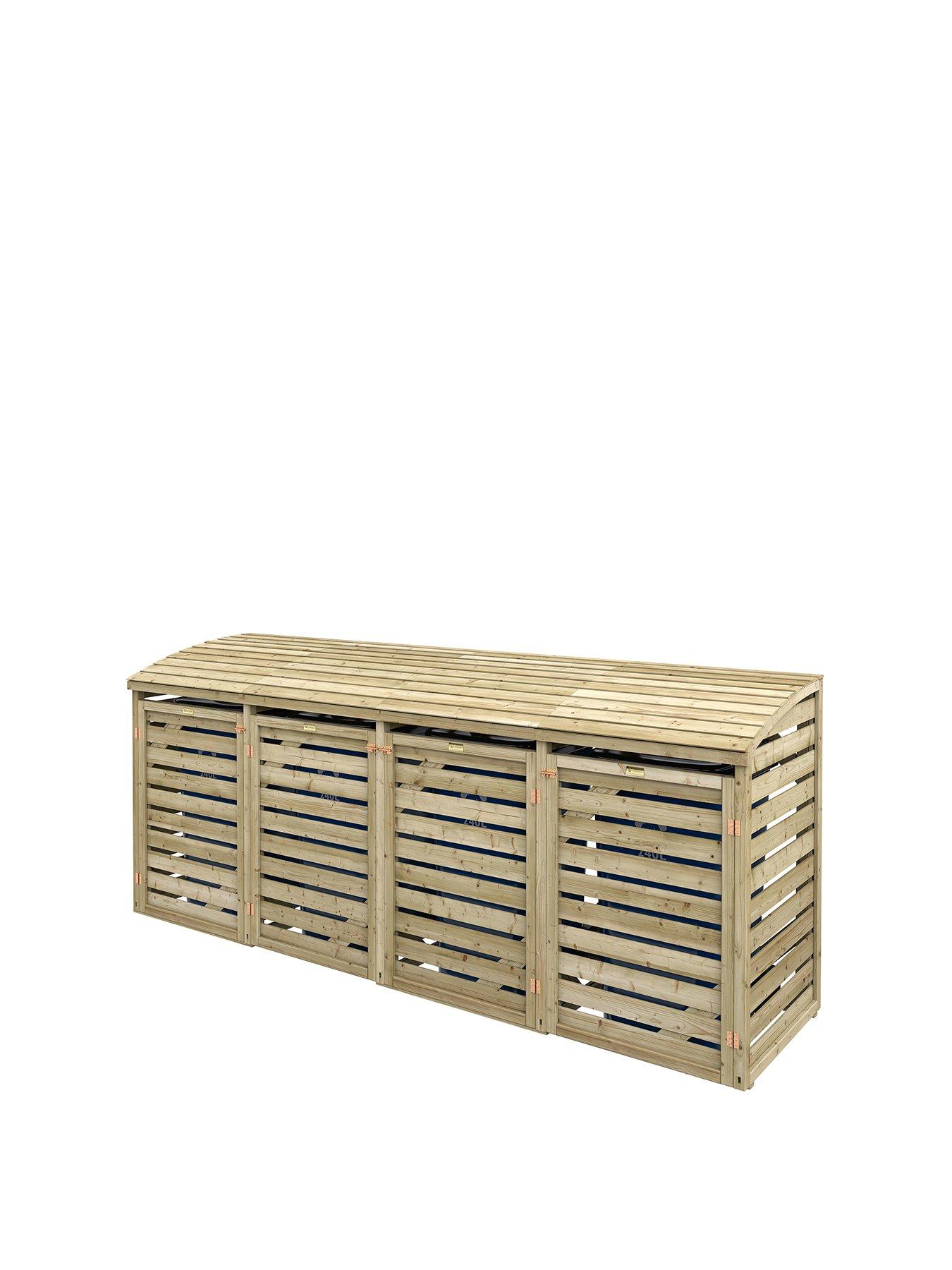 Image 2 of 7 of Rowlinson Classic Quadruple Bin Store