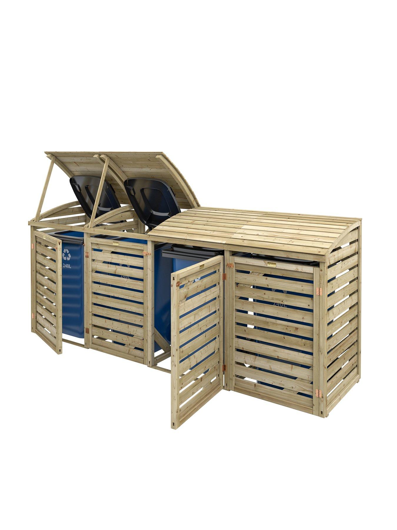 Image 7 of 7 of Rowlinson Classic Quadruple Bin Store