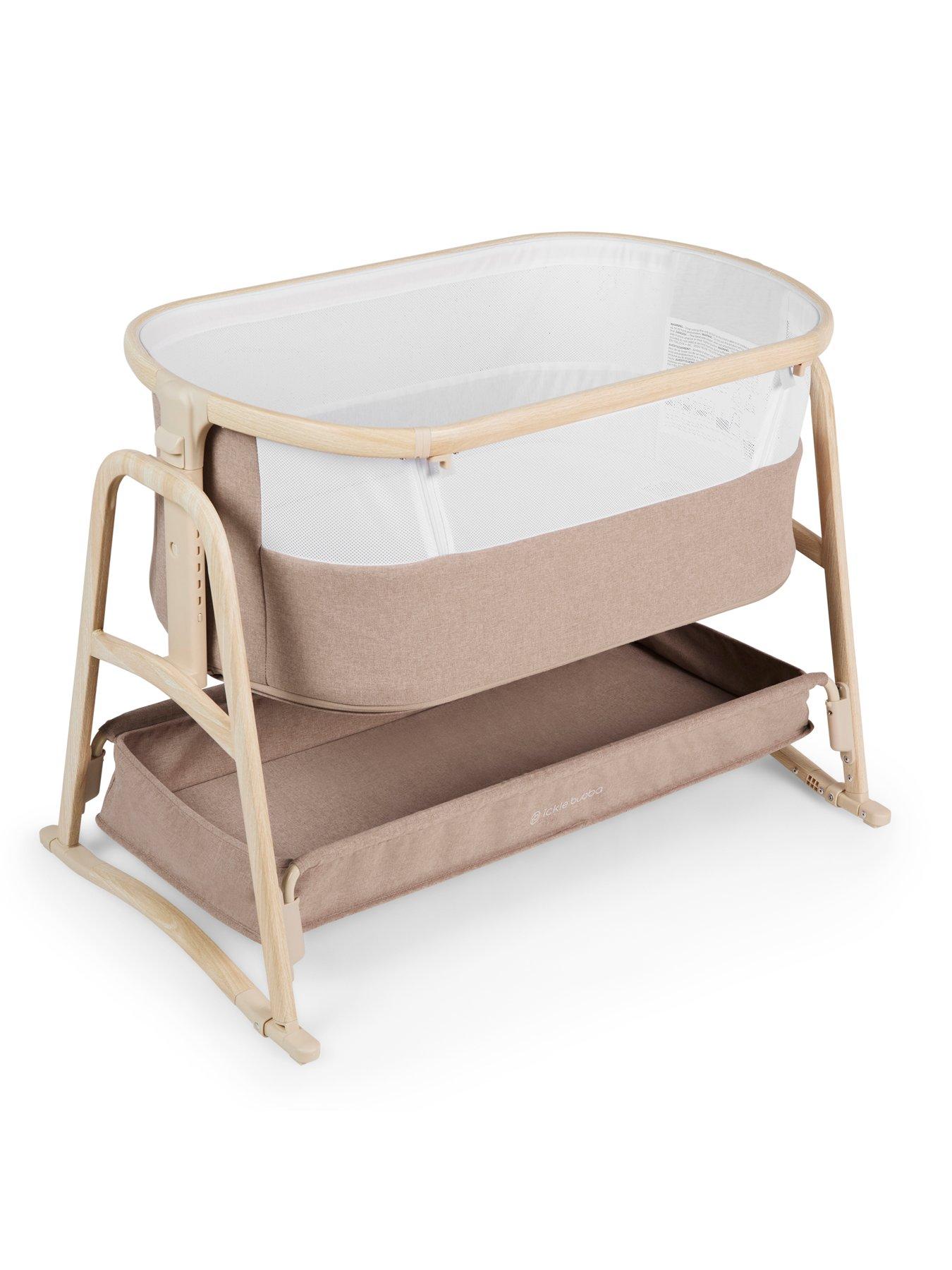 Ickle Bubba Bubba & Me Luxe Bedside Crib - Biscuit