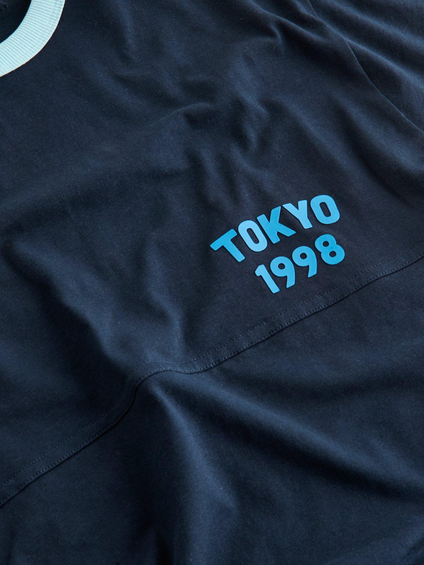 Image 4 of 4 of The Very Collection Boys Tokyo Graphic T-shirt And Short Set - Blue