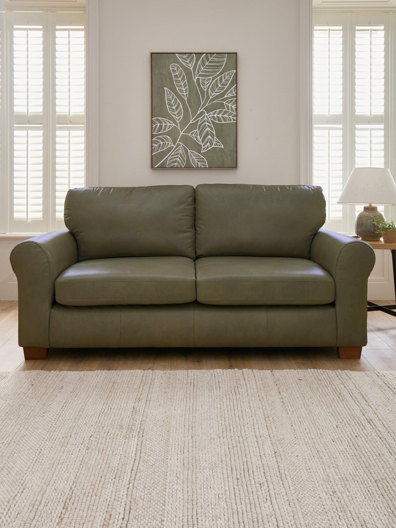 The Very Collection Bailey Italian Leather 3 Seater Sofa