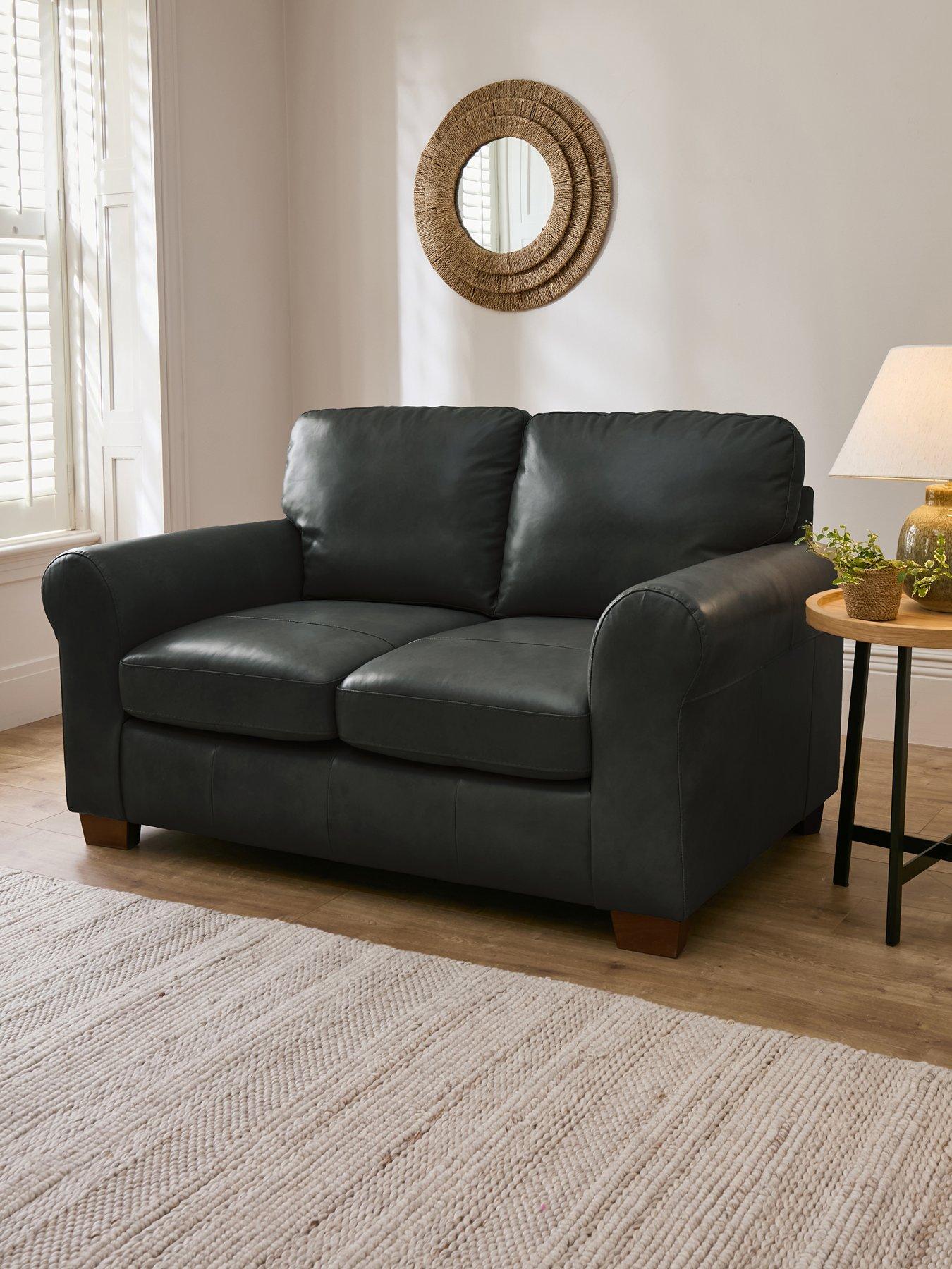 The Very Collection Bailey Italian Leather 2 Seater Sofa Bed