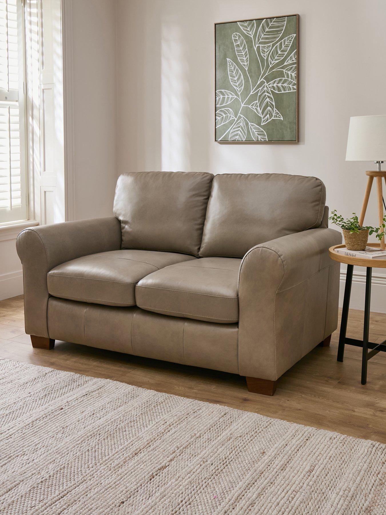 The Very Collection Bailey Italian Leather 2 Seater Sofa Bed