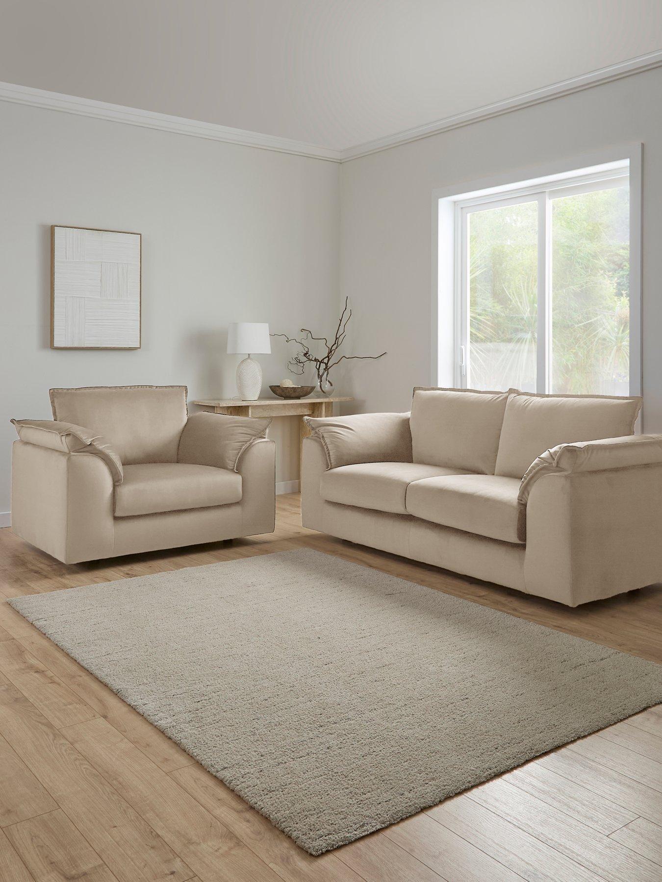 The Very Collection Pimlico 3 Seater Fabric Sofa + Snuggle Chair Set - FSC® Certified