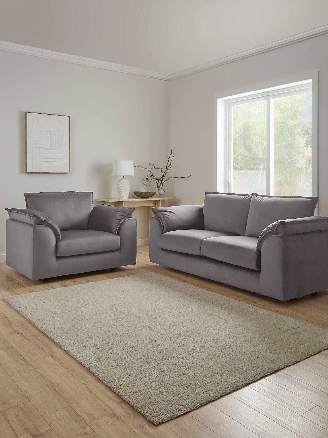 The Very Collection Pimlico 3 Seater Fabric Sofa + Snuggle Chair Set - FSC® Certified