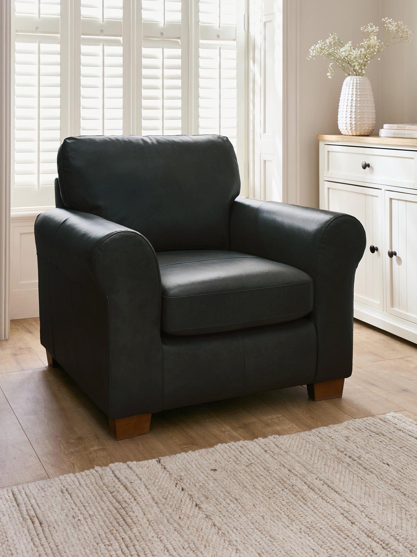 The Very Collection Bailey Italian Leather Armchair - FSC® Certified