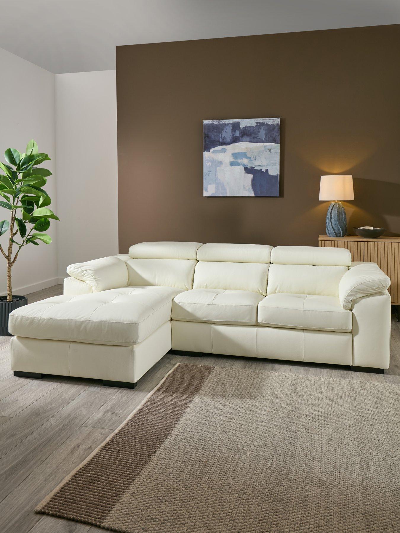 The Very Collection Brady Italian Leather Left Hand 2 Seater Chaise - FSC® Certified