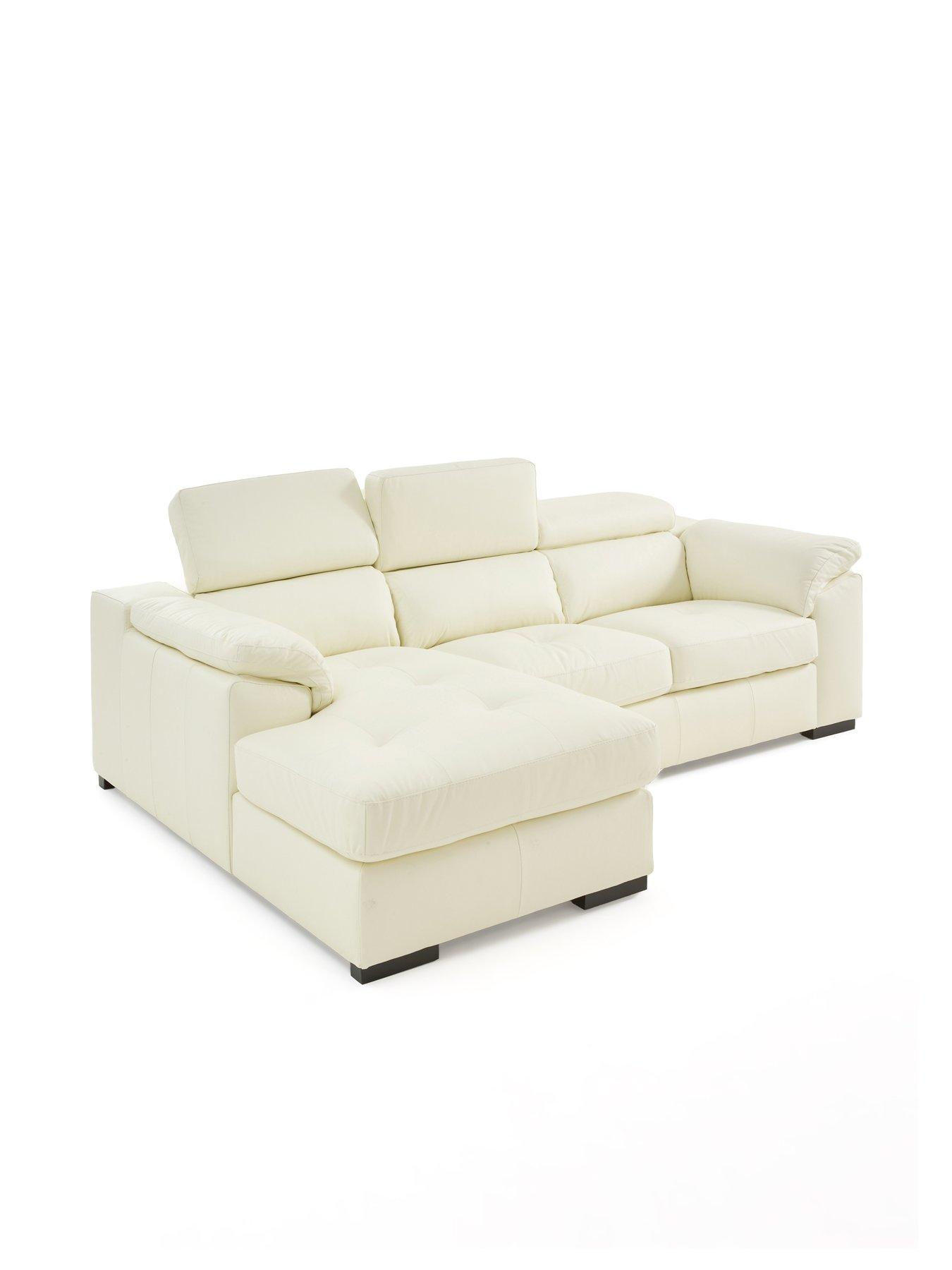 Image 4 of 6 of The Very Collection Brady Italian Leather Left Hand 2 Seater Chaise - FSC&reg; Certified