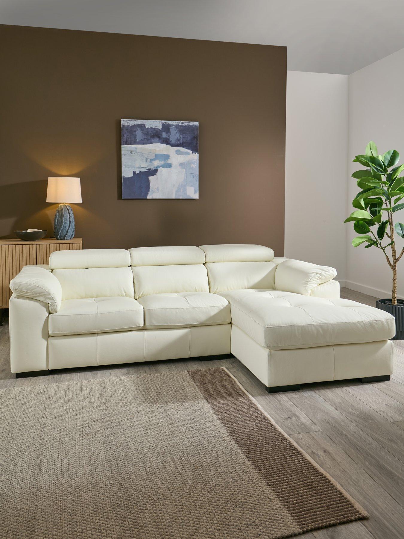 The Very Collection Brady Italian Leather Right Hand 2 Seater Chaise