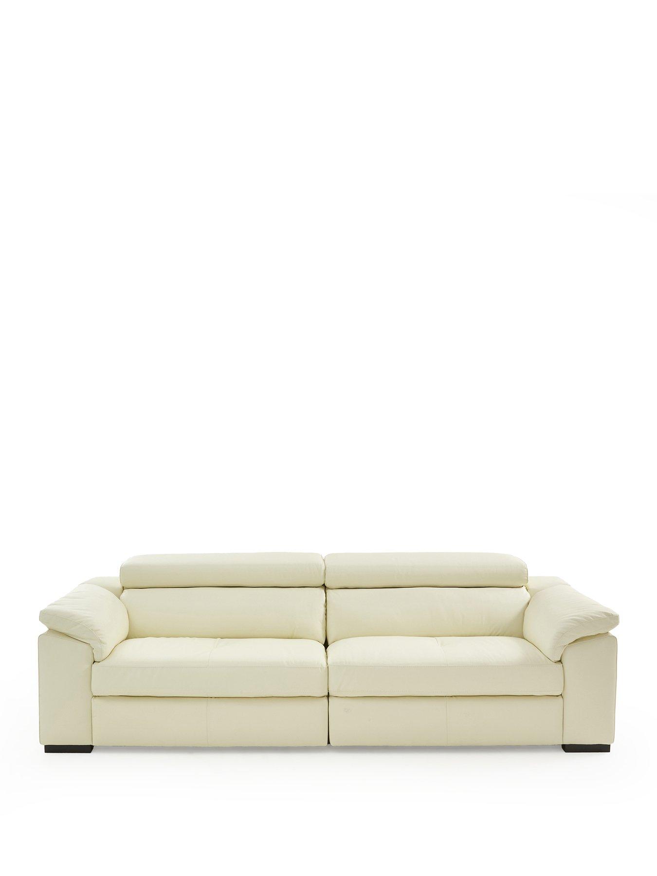 Image 2 of 7 of The Very Collection Brady Italian Leather 4 Seater Sofa