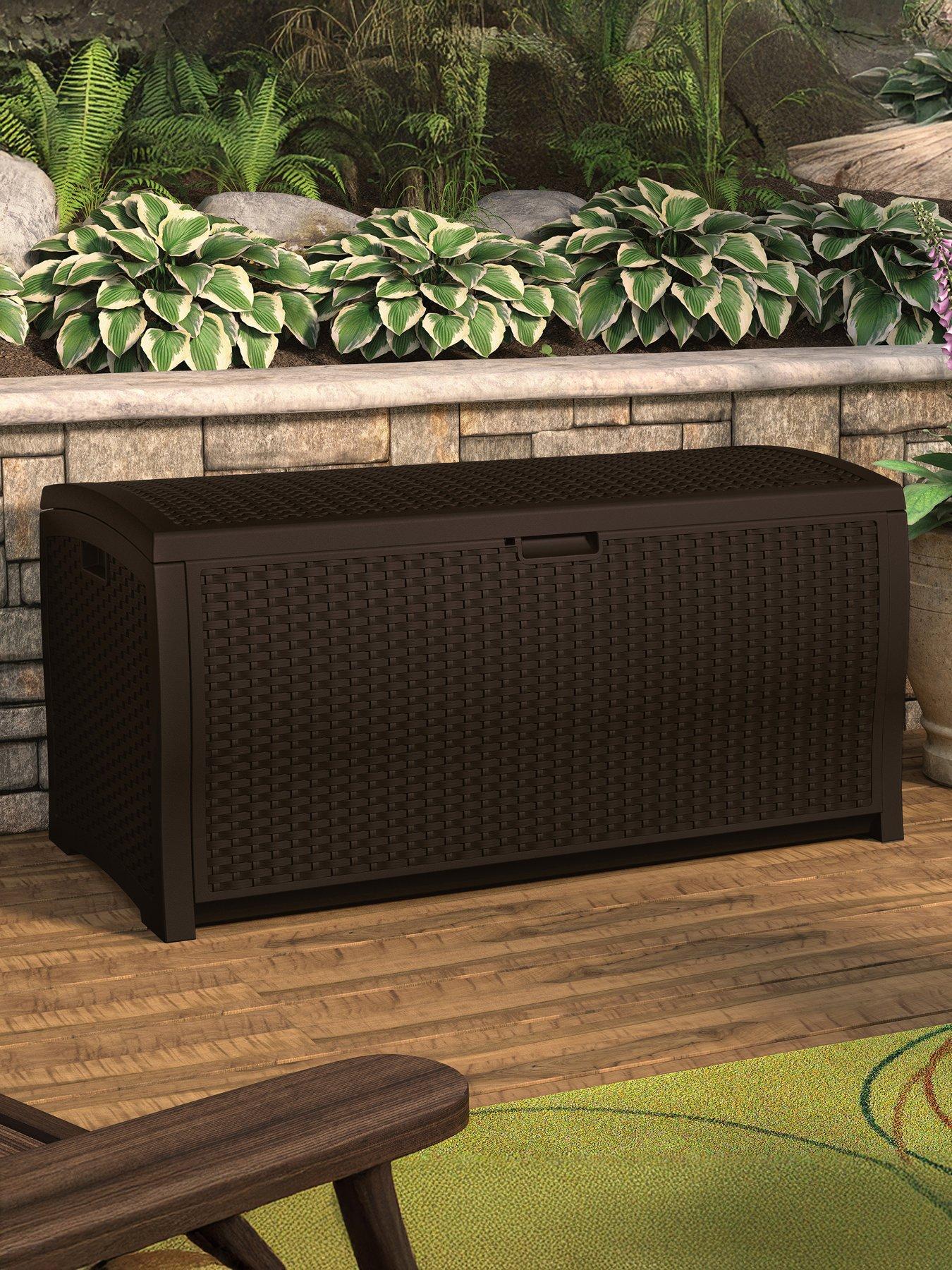 Image 1 of 8 of Suncast Missouri 375L Storage Box - Java Brown