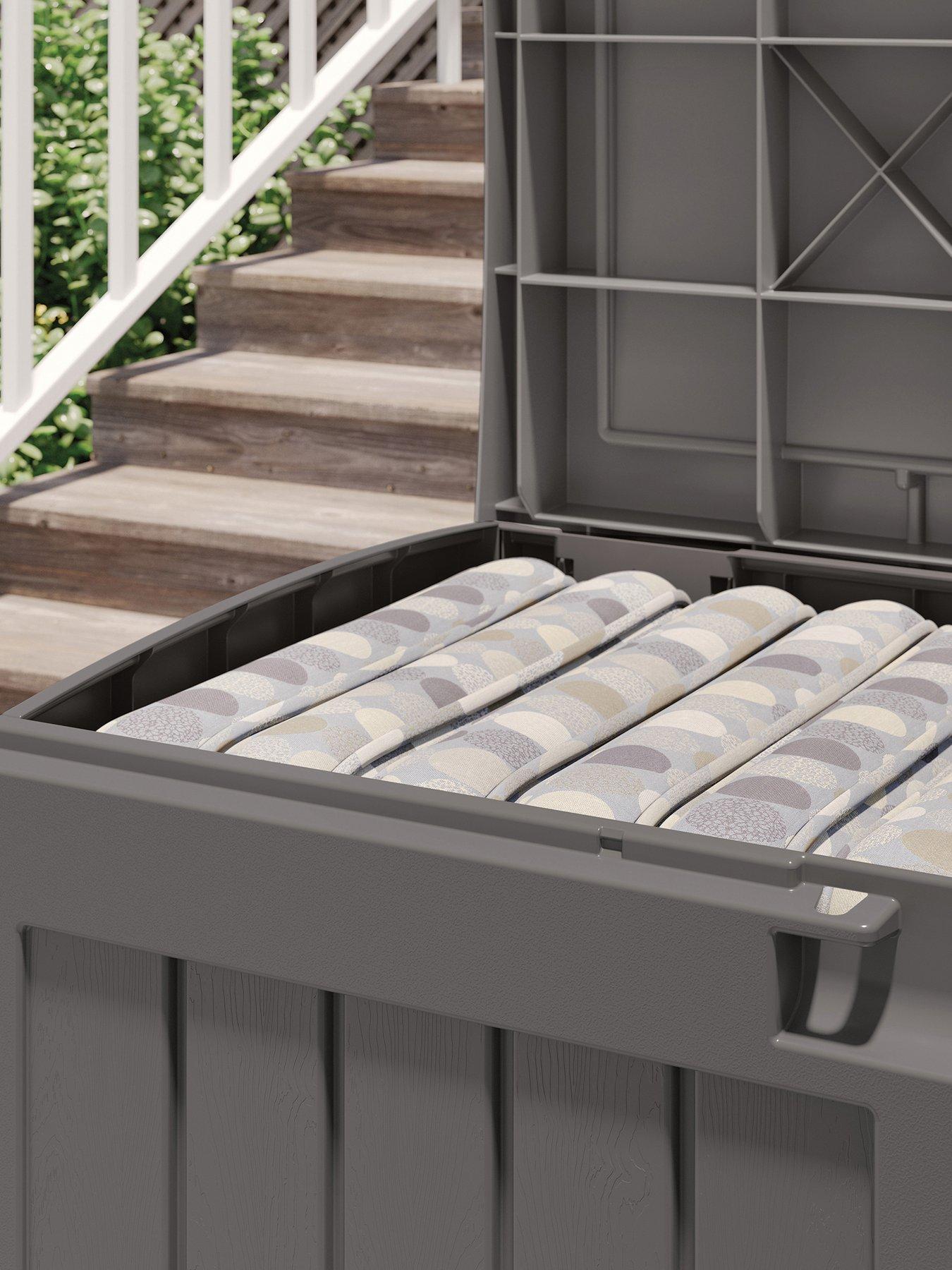 Image 3 of 4 of Suncast Carolina 189L Storage Box - Stone Grey