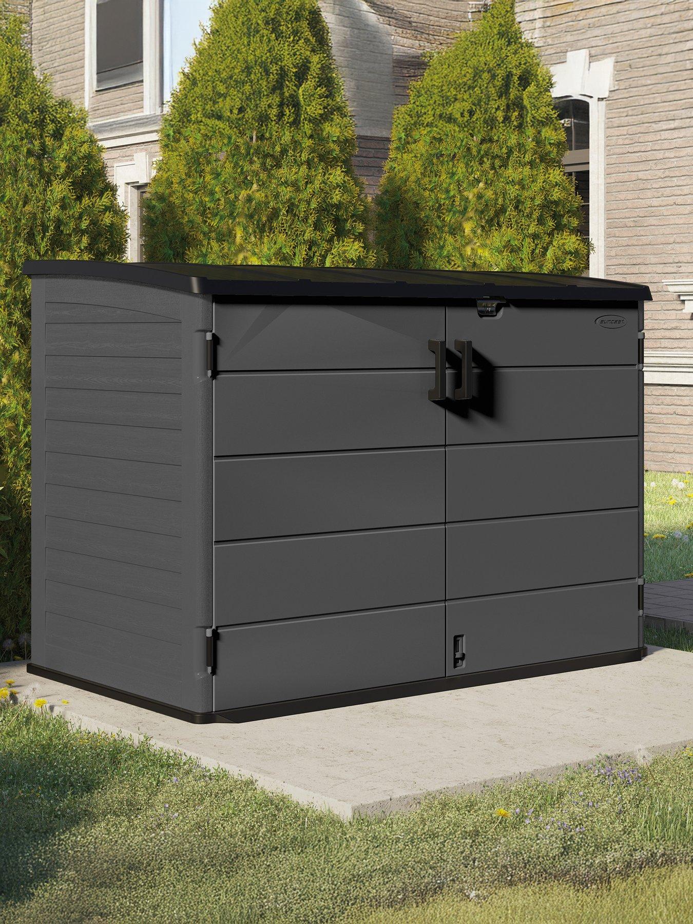 Image 3 of 7 of Suncast Moda Stow-Away Large Store - Peppercorn Grey