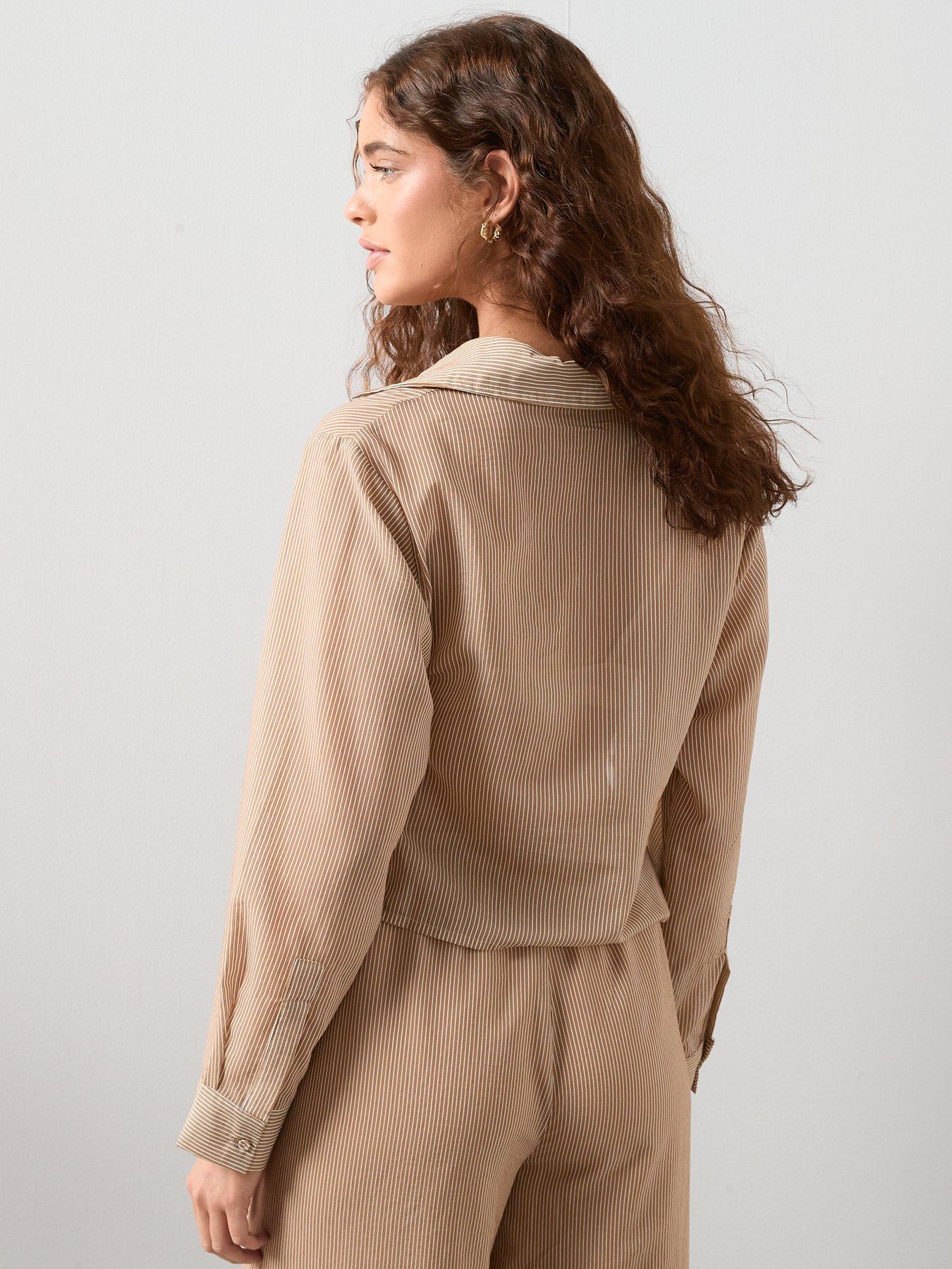 Image 2 of 6 of The Very Collection Lace Insert Co-ord Cropped Shirt