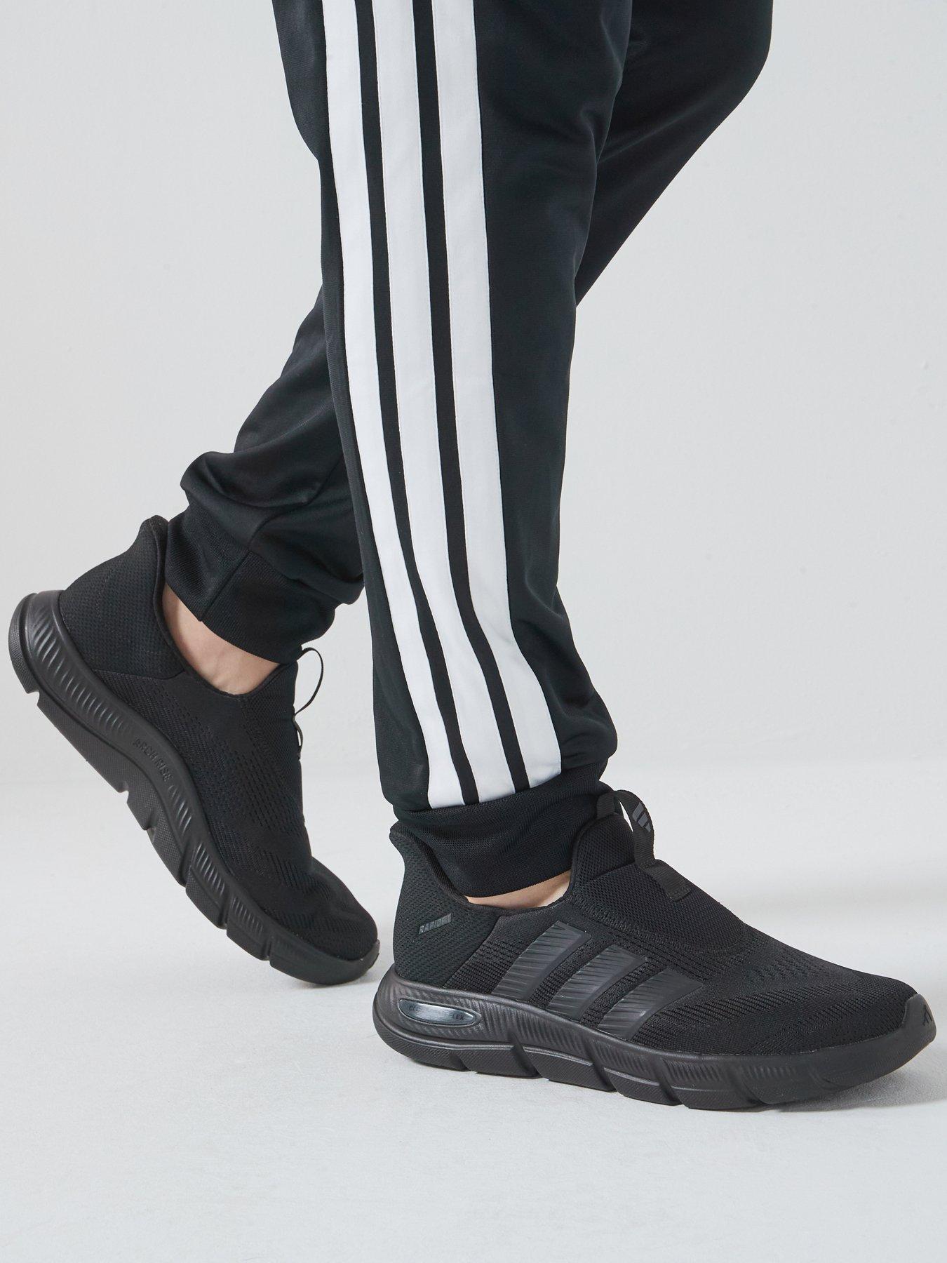 Adidas Sportswear Mens Cloudfoam Flex Lounge Rapidfit Slip-On Trainers - Black
