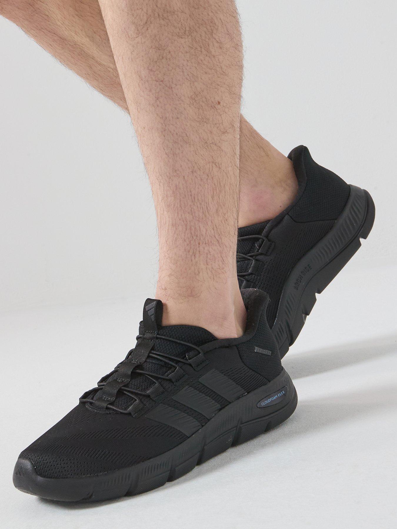 adidas Sportswear Mens Cloudfoam Flex Rapidfit Slip-on Trainers - Black