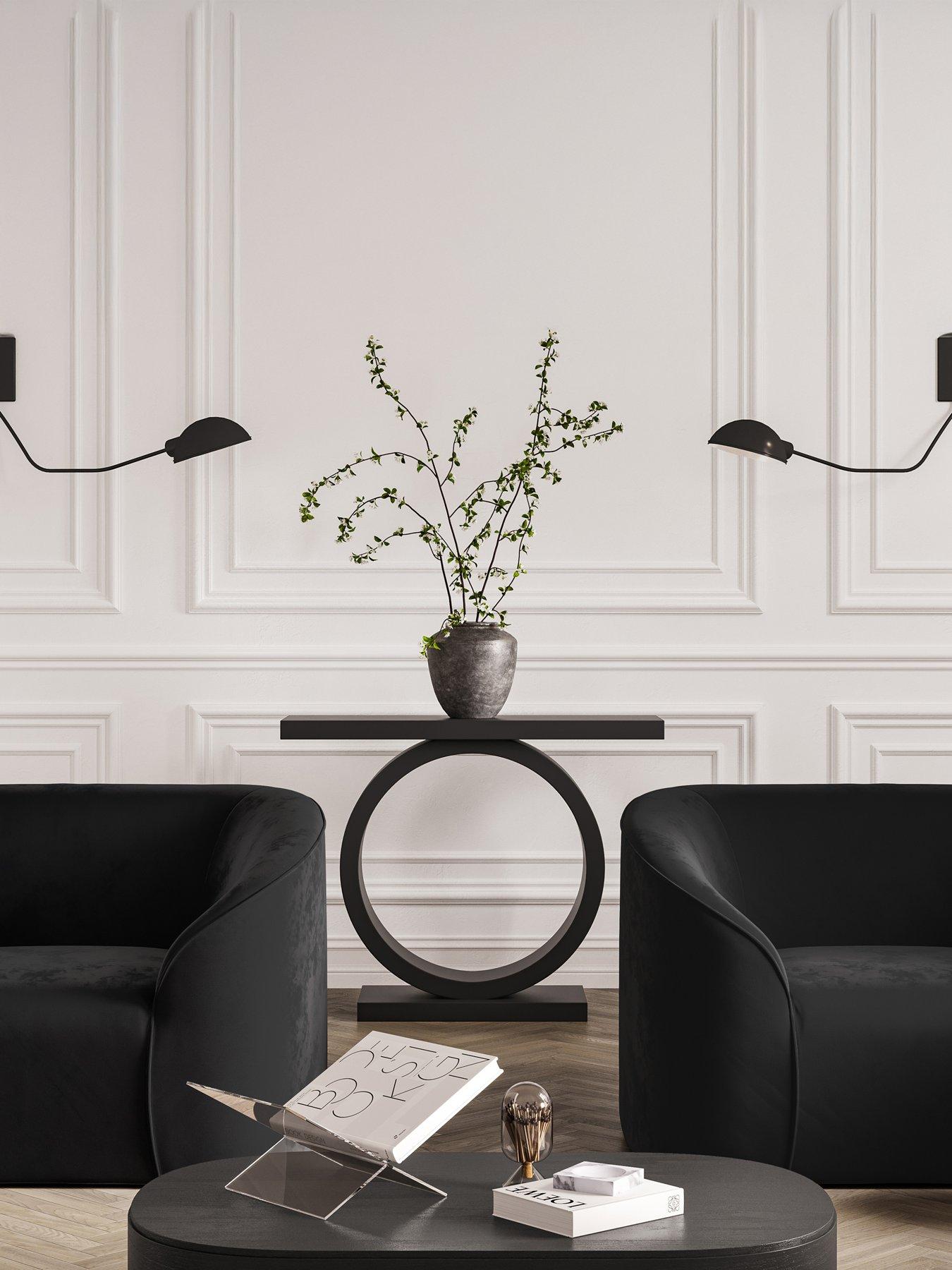 LPD Furniture Oren Black Console Table