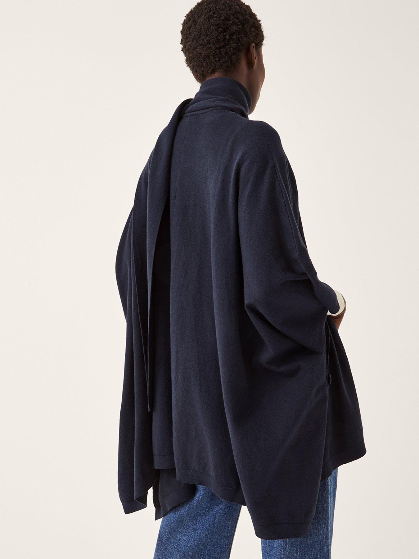 Image 2 of 4 of Monsoon Sara Scarf Poncho - Blue