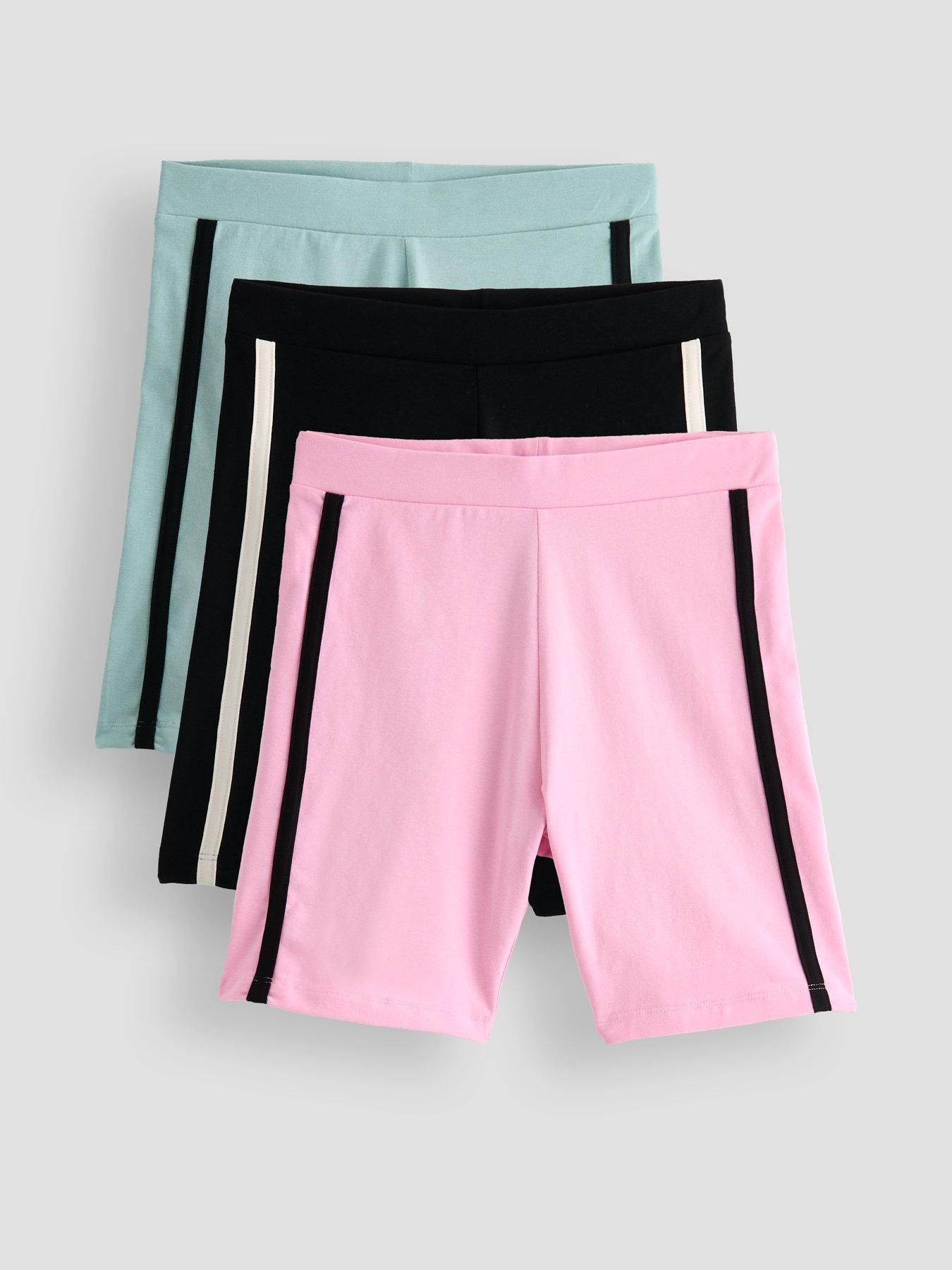 Image 1 of 4 of The Very Collection 3 Pack Side Stripe Cycling Shorts - Multi